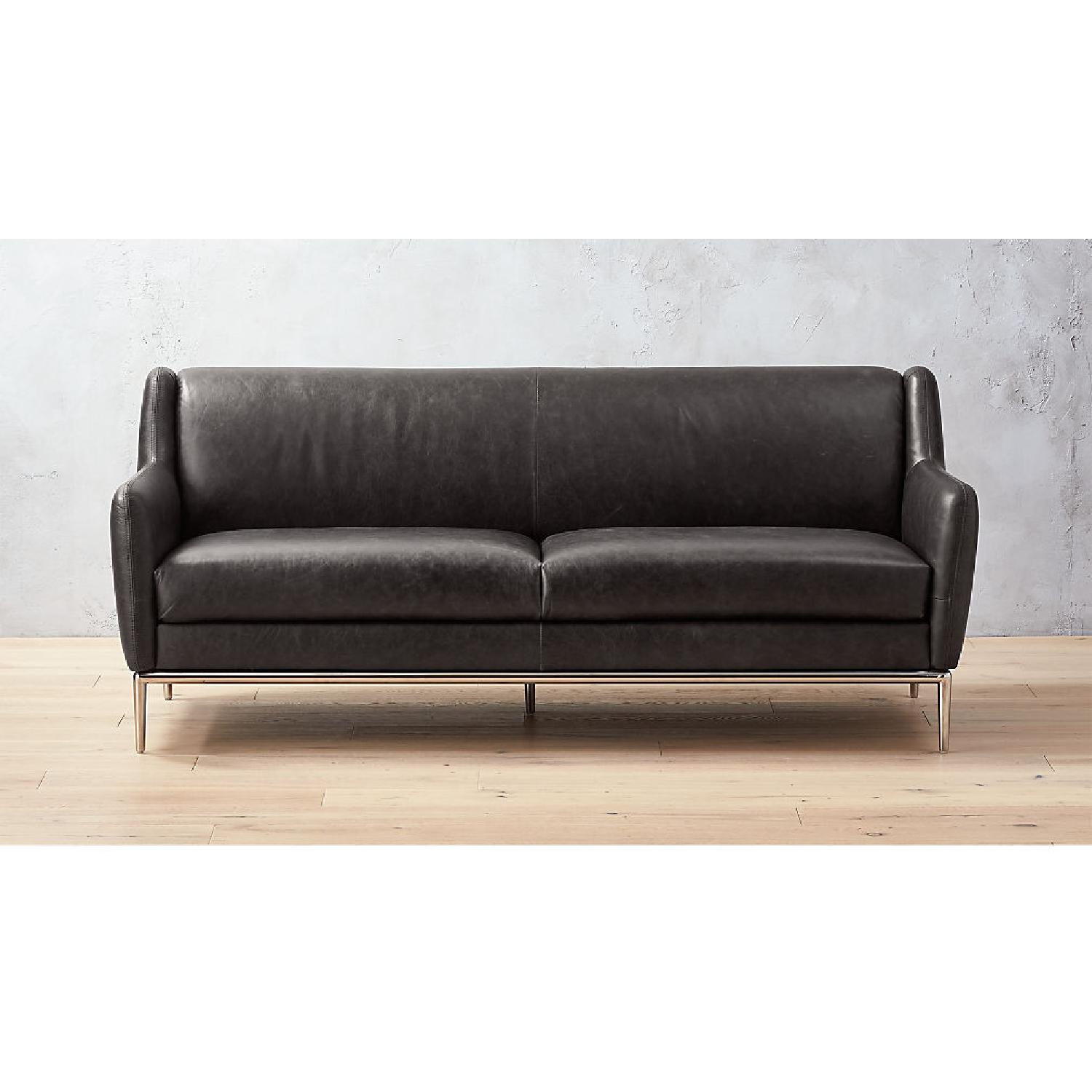 CB2 Leather Couch - image-4