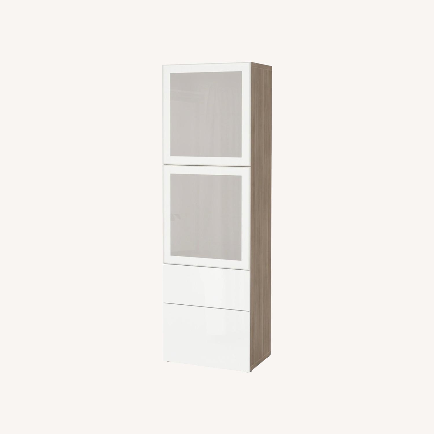 IKEA Storage Cabinet w Glass Doors - image-0