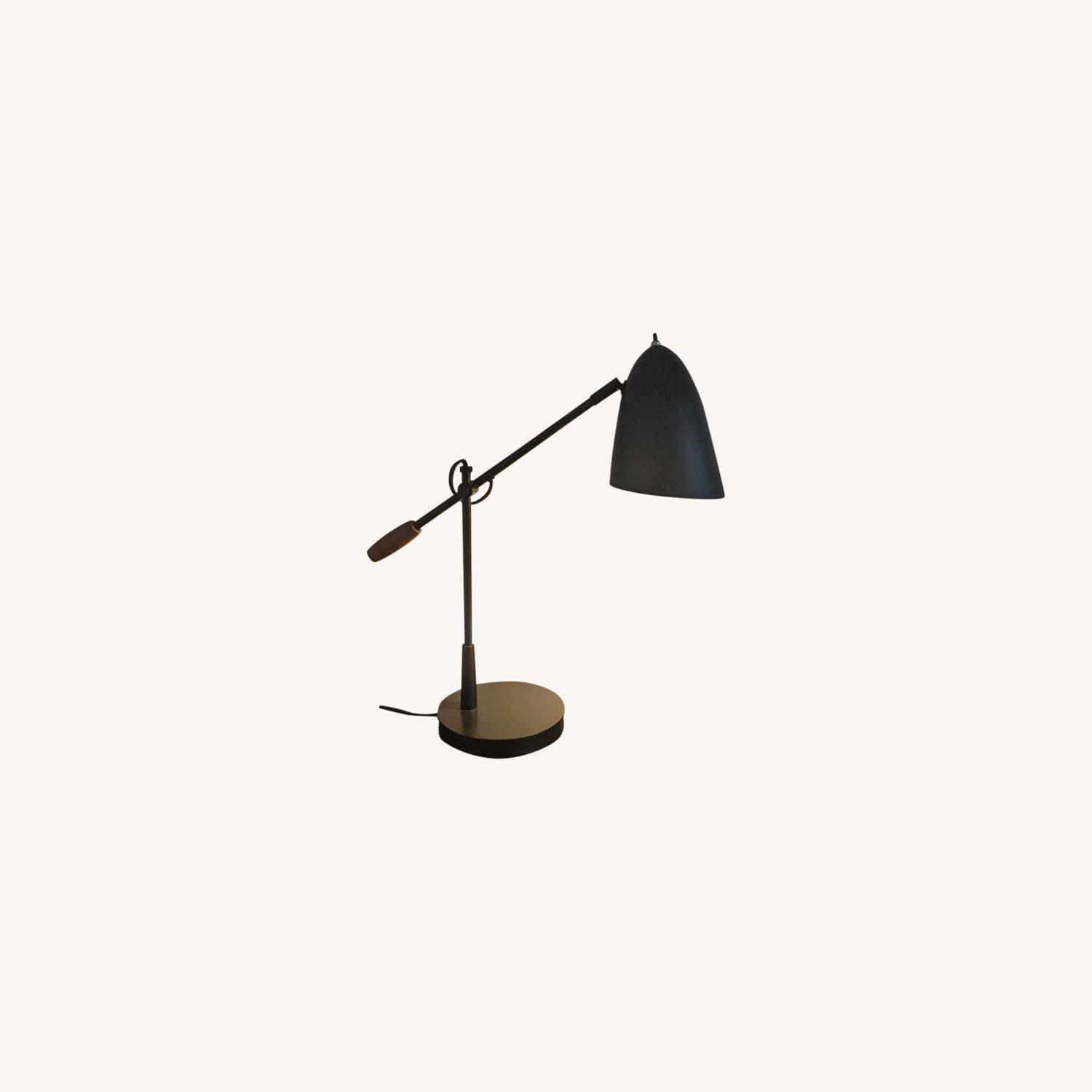 Crate & Barrel Black Metal Desk Lamp AptDeco