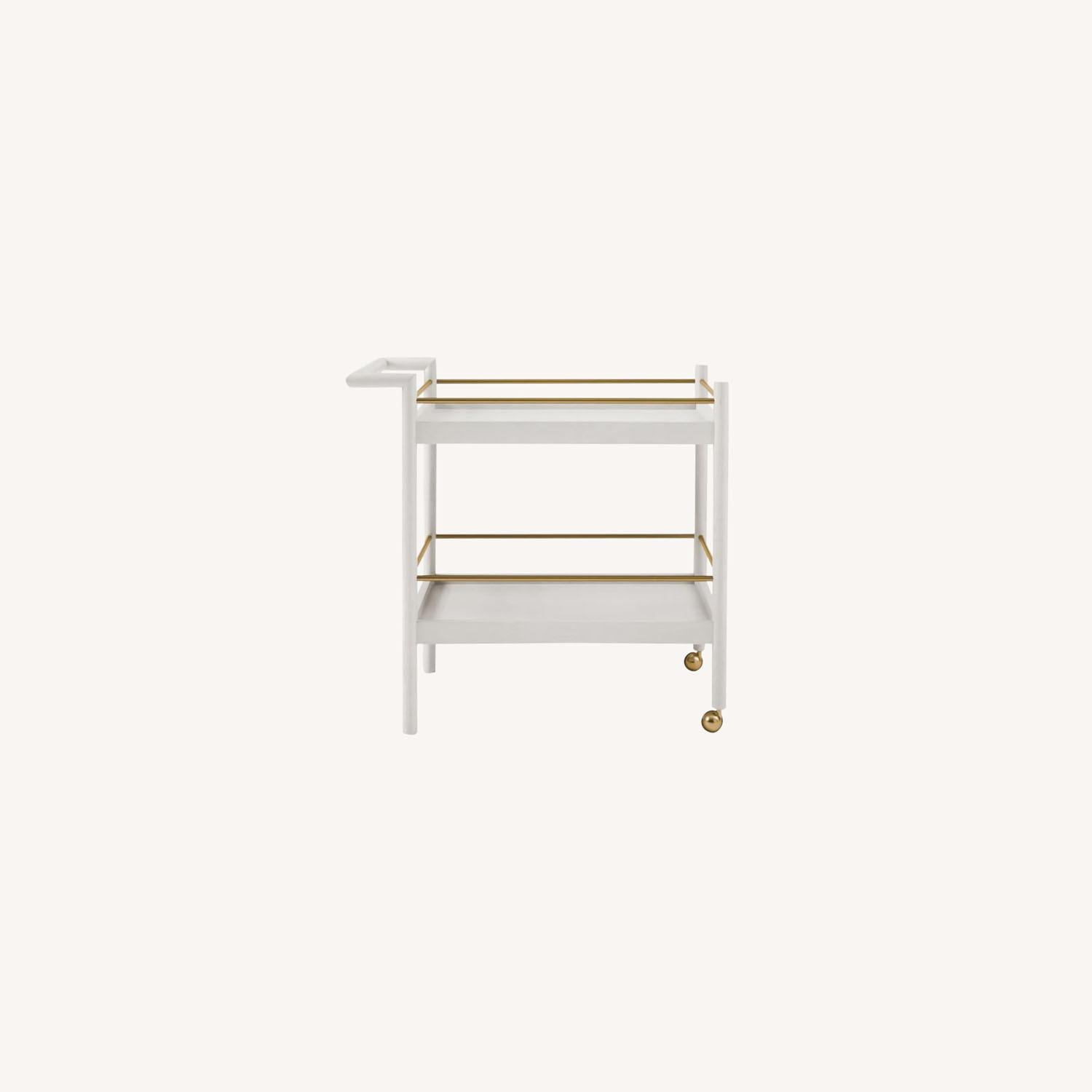West Elm MidCentury Bar Cart Pebble AptDeco