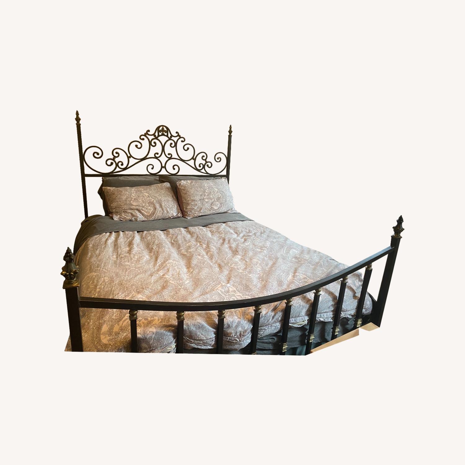 Bombay Wrought Iron Queen Bed Frame - image-0