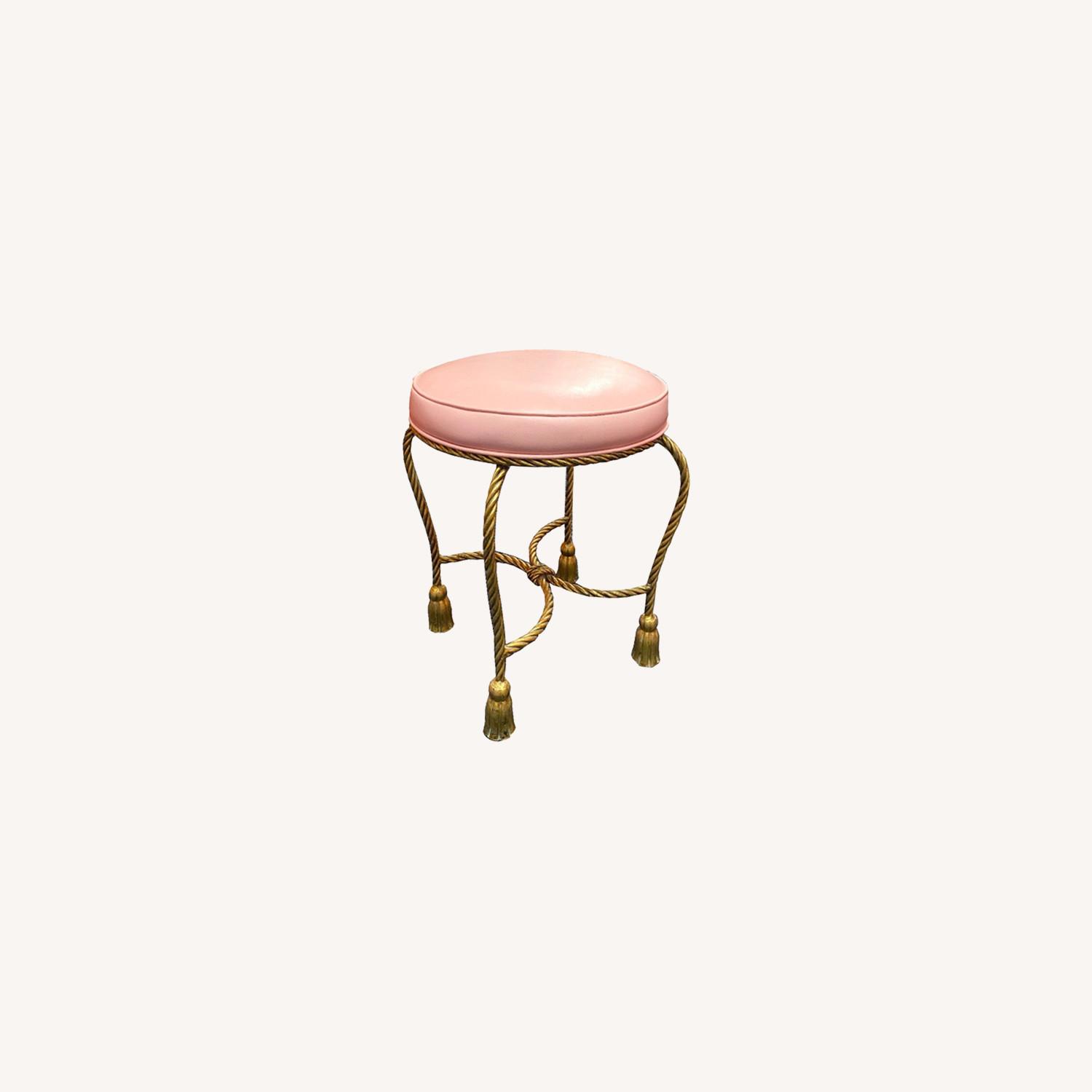 Vintage Italian Gilt Tassel Vanity Stool AptDeco