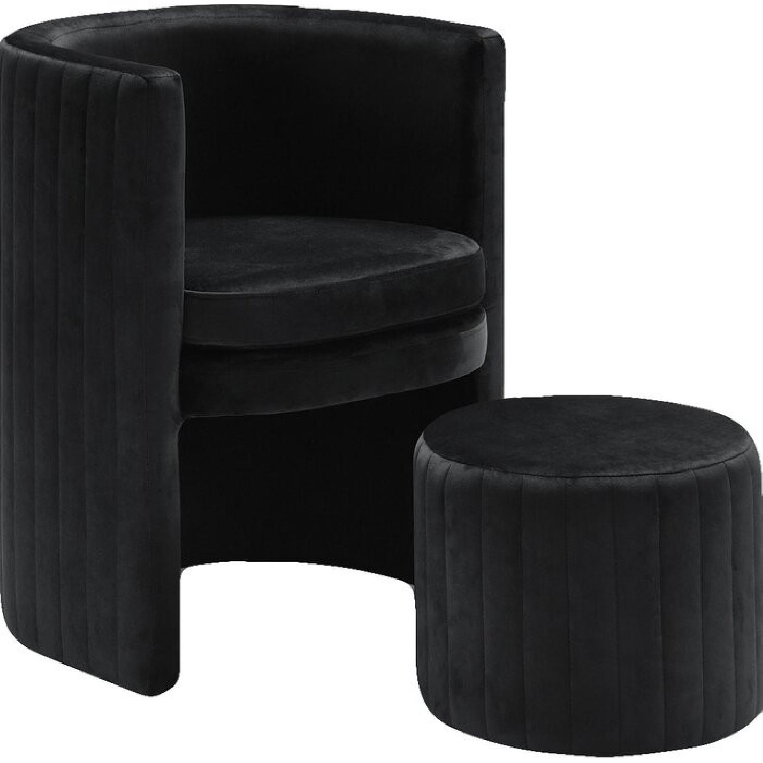 Wayfair Barrel Chair and Ottoman AptDeco