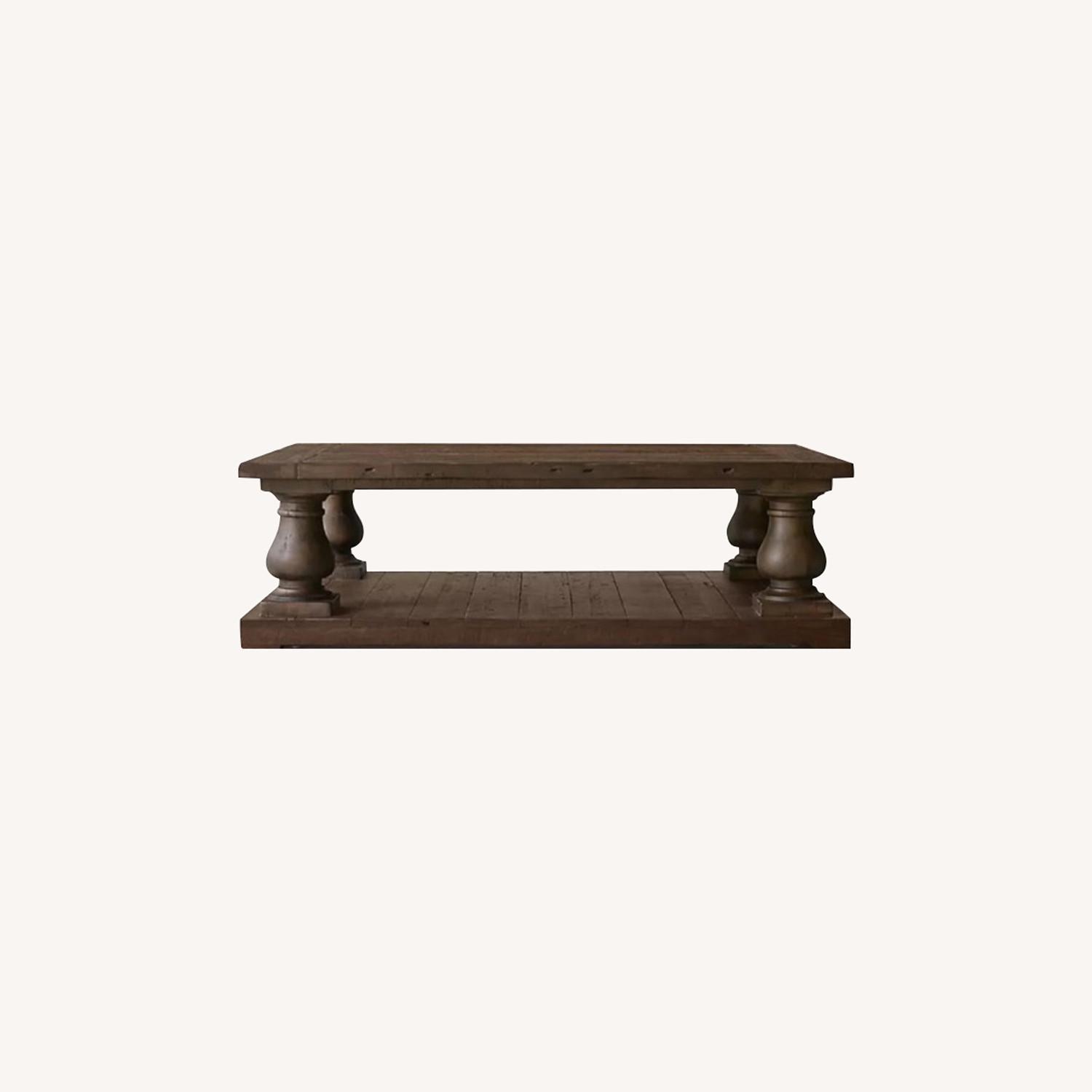 Restoration Hardware Balustrade Salvaged Wood Coffee Table AptDeco