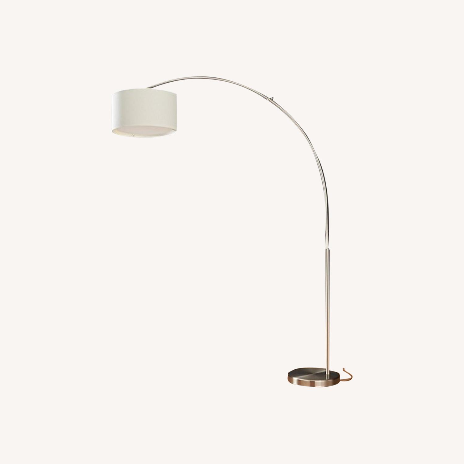 CB2 Silver Arc Lamp AptDeco