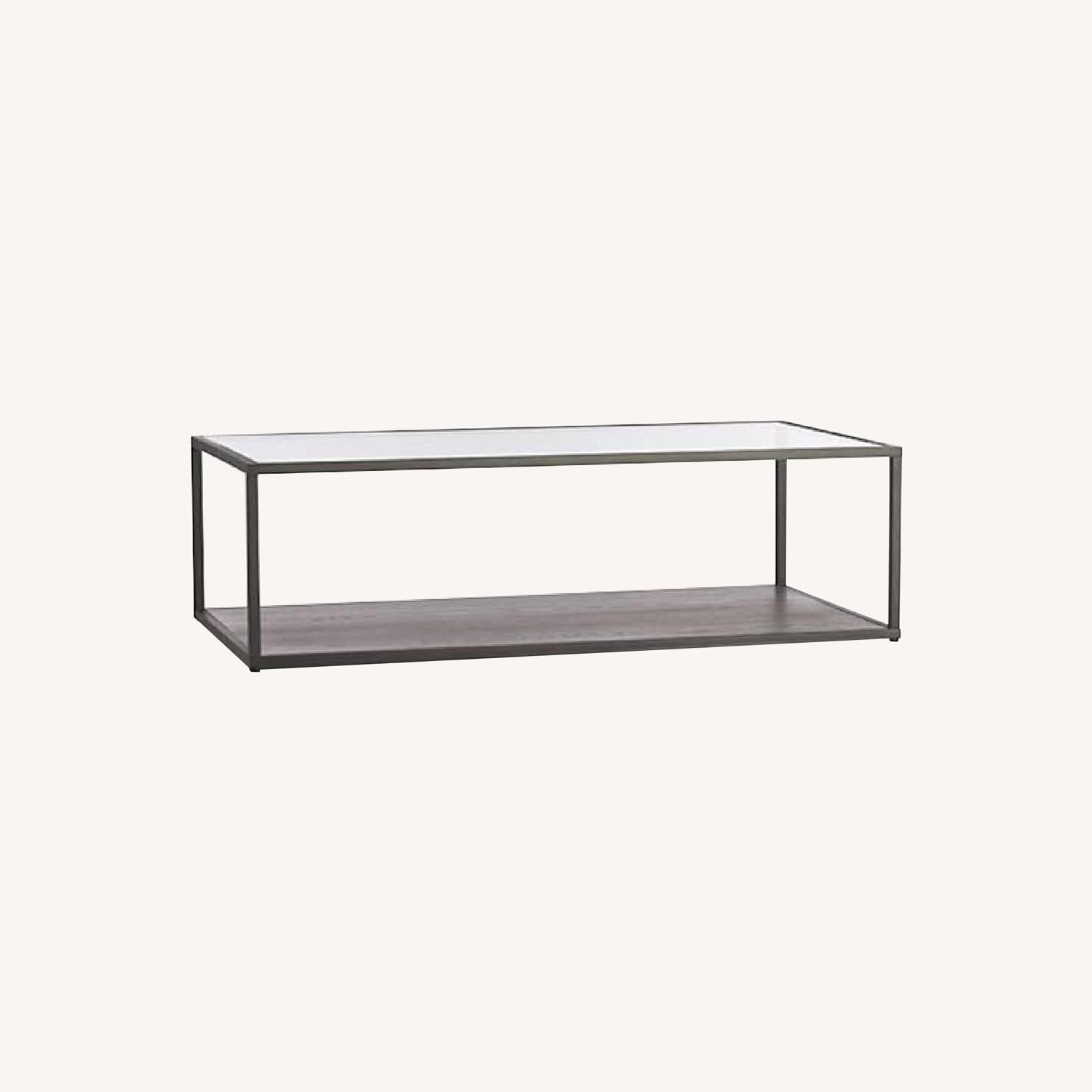 Crate & Barrel Switch Versatile Coffee Table Wood & Glass - image-0