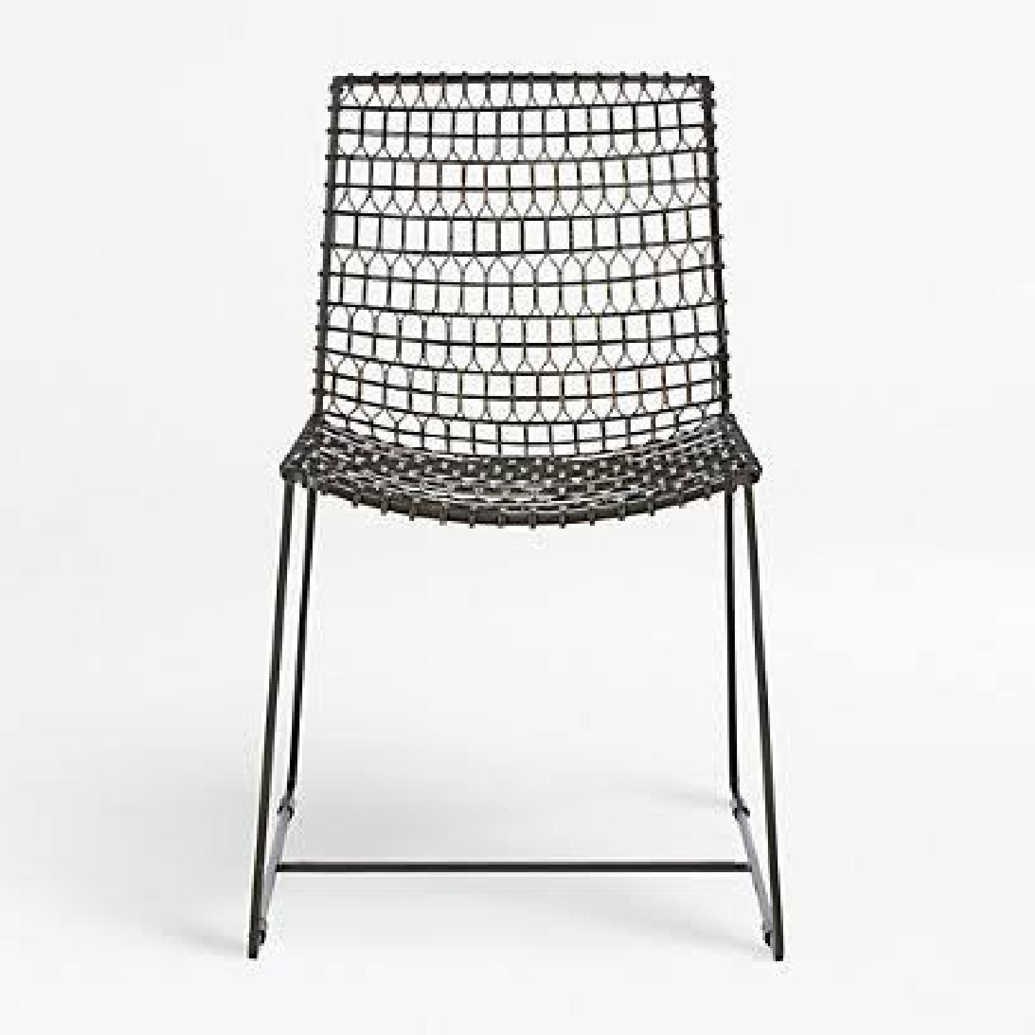 Crate and Barrel Metal Dining Chairs - image-4