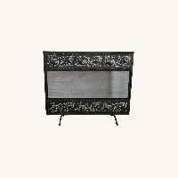 Fireplace Screen Black Metal