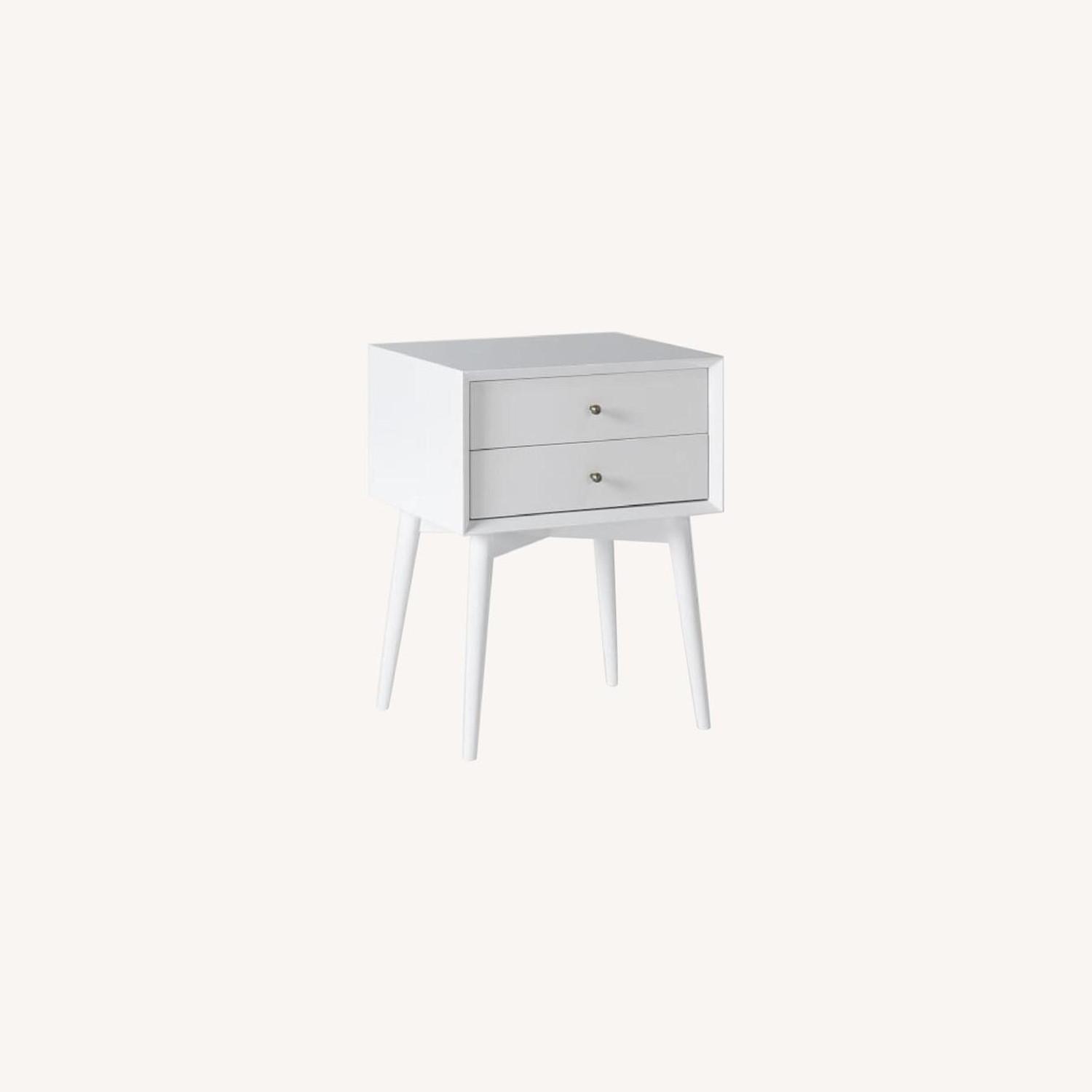 West Elm MidCentury Nightstand, White Lacquer AptDeco