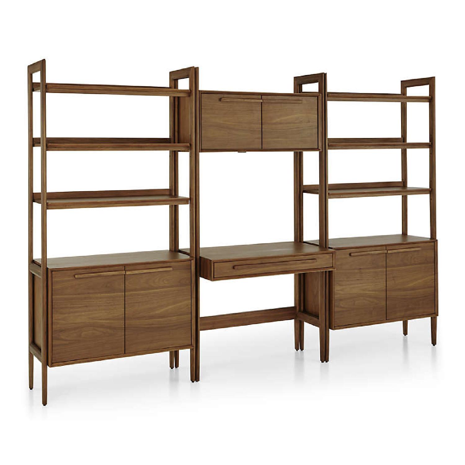 Crate & Barrel Tate Desk with 2 Bookcase AptDeco