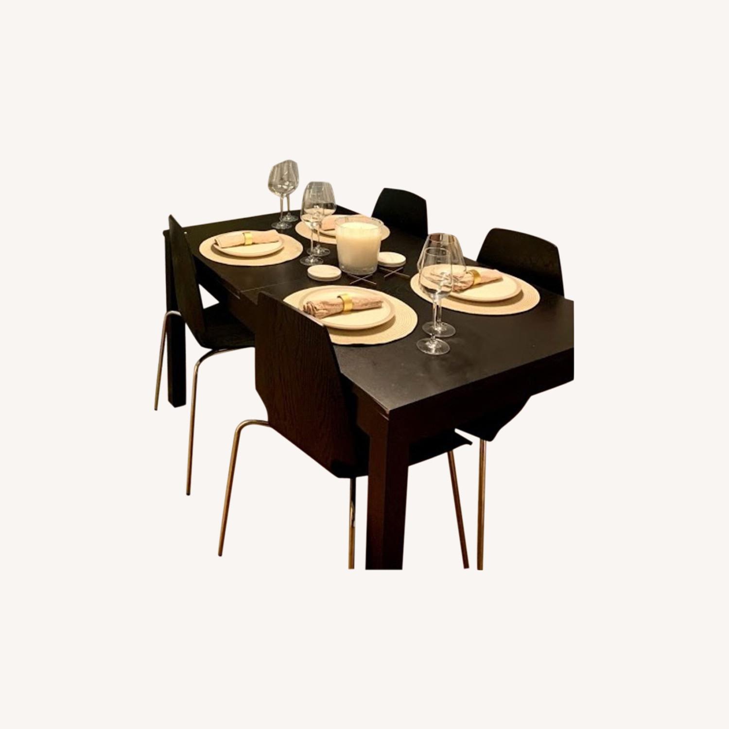 IKEA Modern Expandable Dining Table + 4 Chairs AptDeco