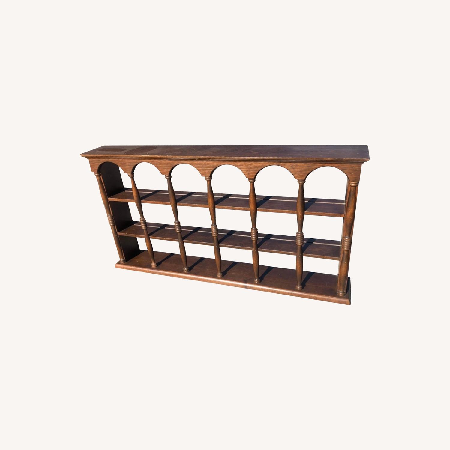 Vintage 1970s Mahogany Knick Knack Shelf - image-0