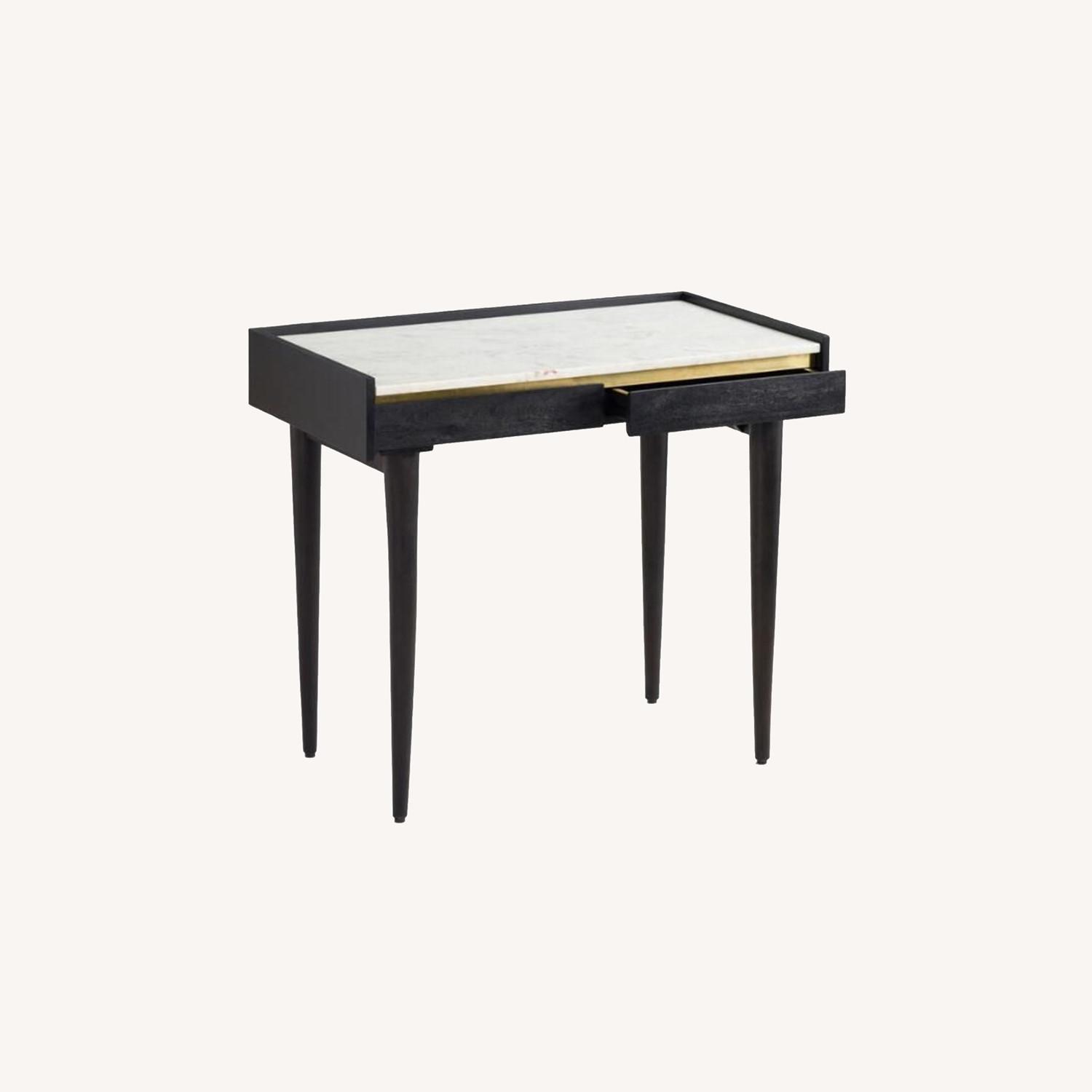 World Market Wood and Marble Axton Desk - image-0