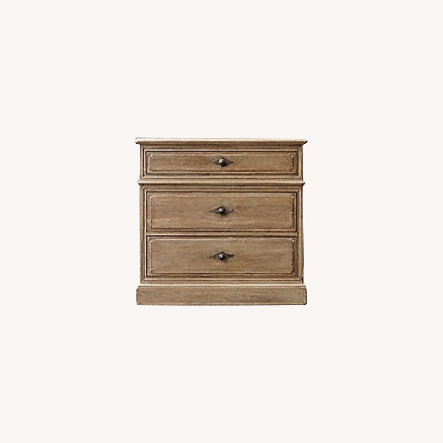 Pair of Restoration Hardware Wood Nightstands AptDeco