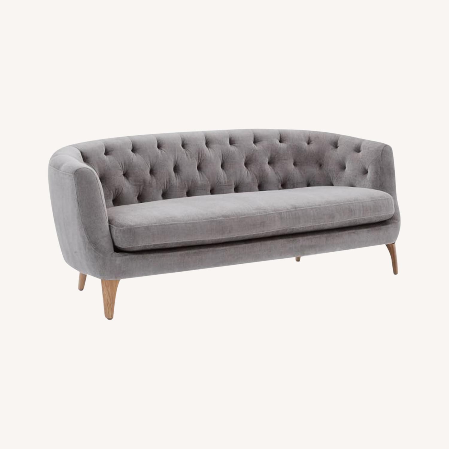 West Elm Velvet Lola Sofa AptDeco west-elm-velvet-lola-sofa-aptdeco