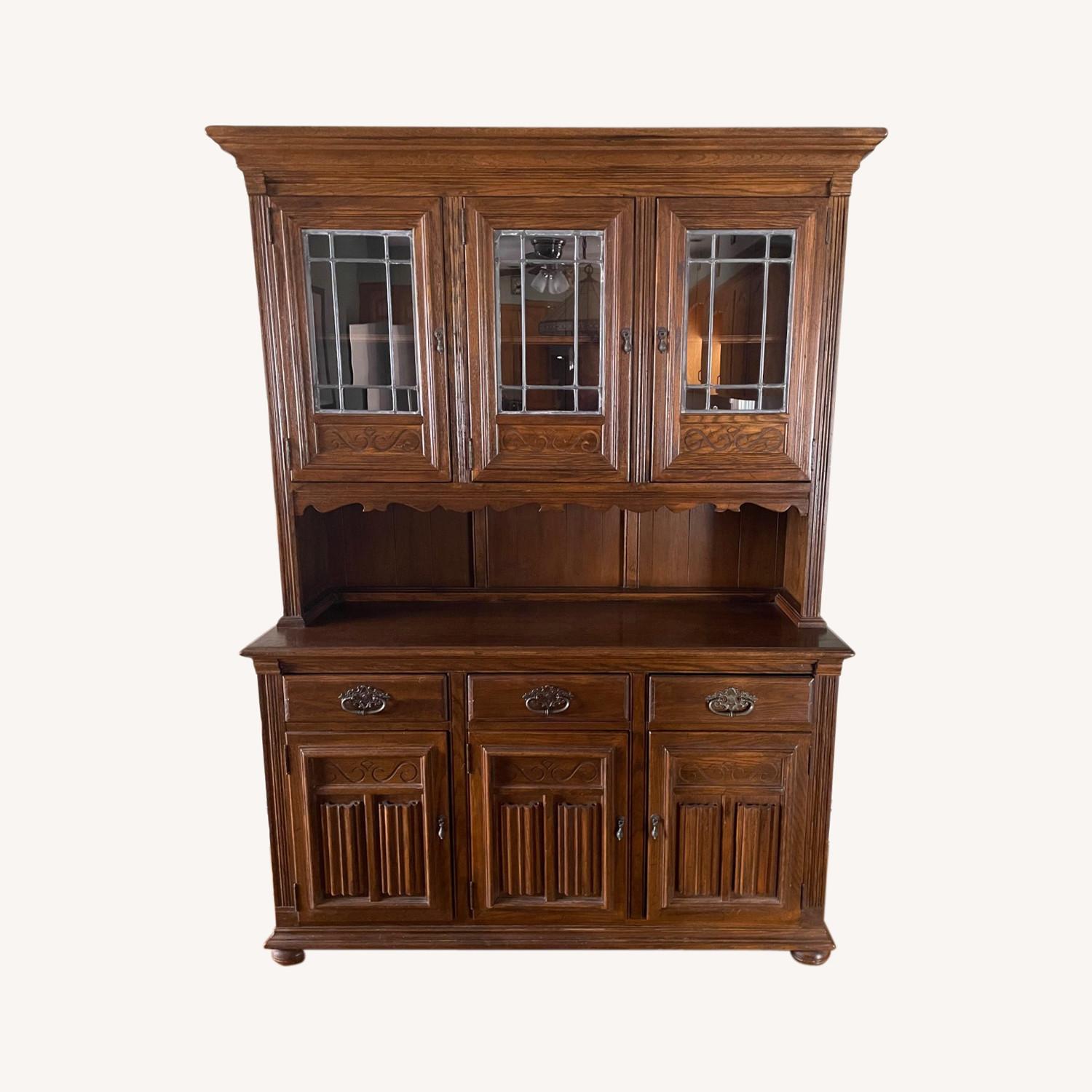 Ethan Allen Royal Charter Oak Hutch China AptDeco