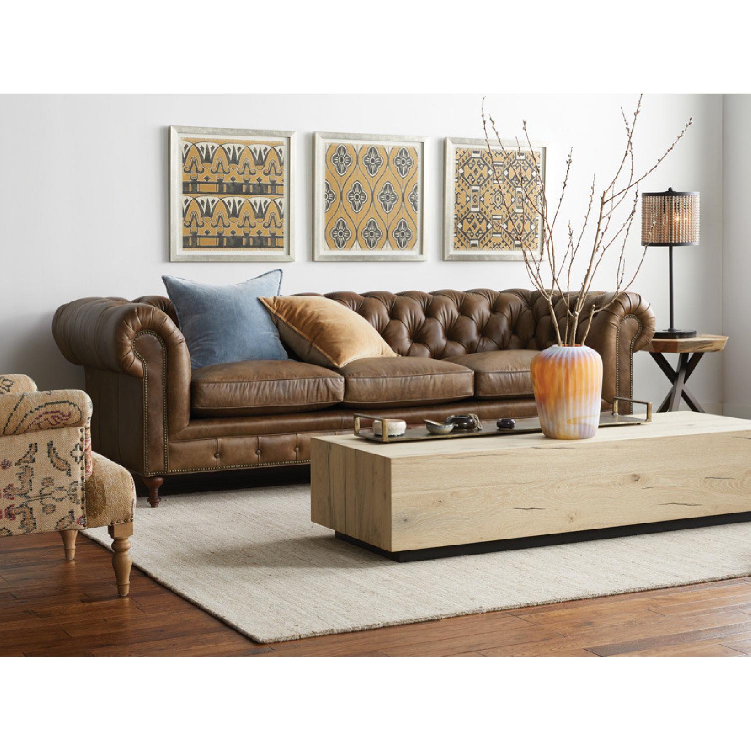 Arhaus 3 Seater Leather Couch - image-4