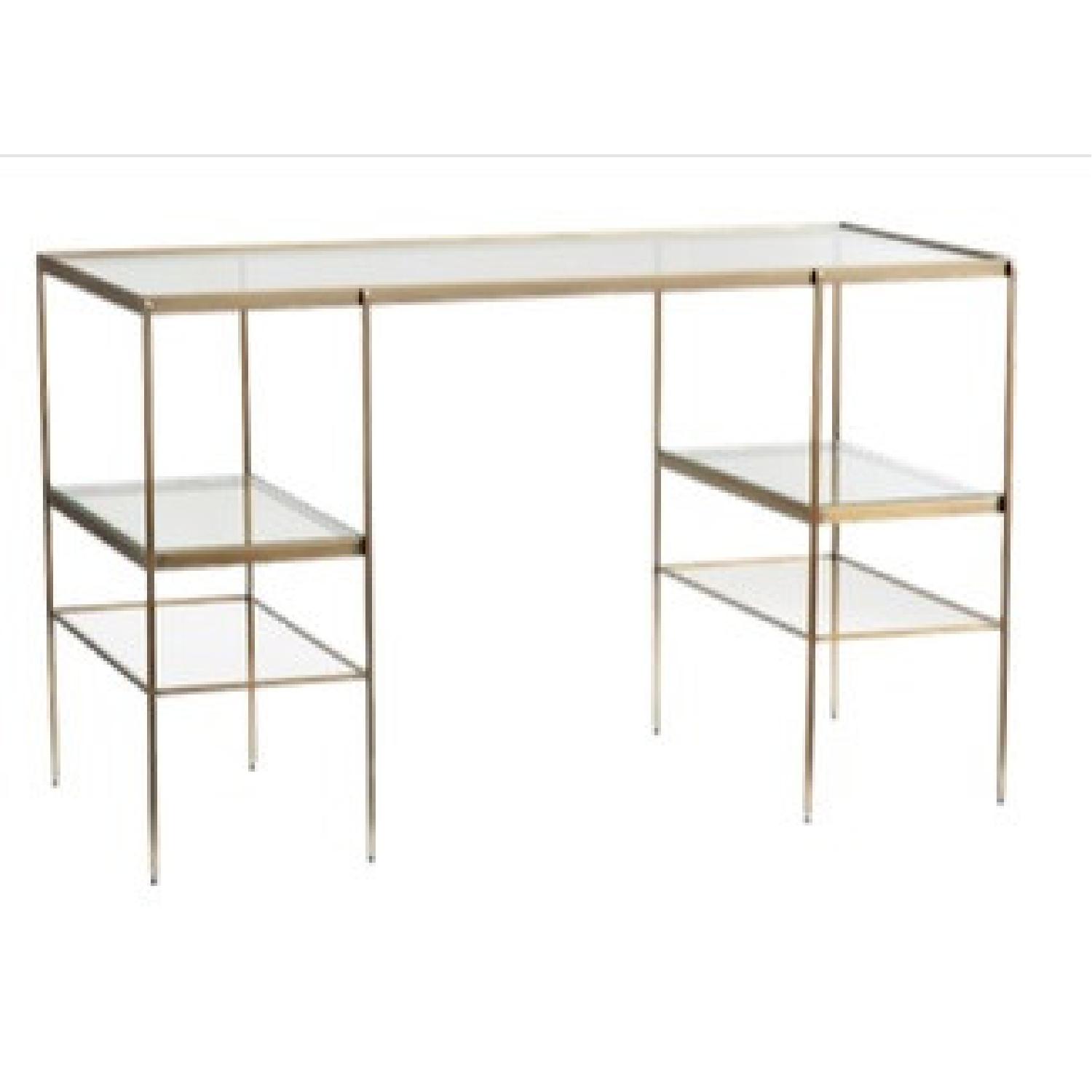 Pottery Barn Leona Glass Desk AptDeco