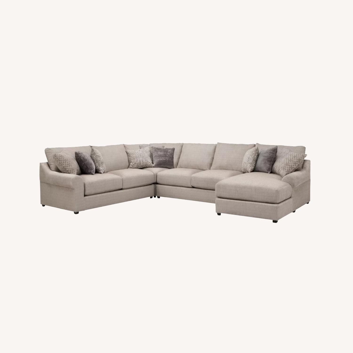 Raymour & Flanigan 5-pc. Chenille Sectional Sofa - AptDeco