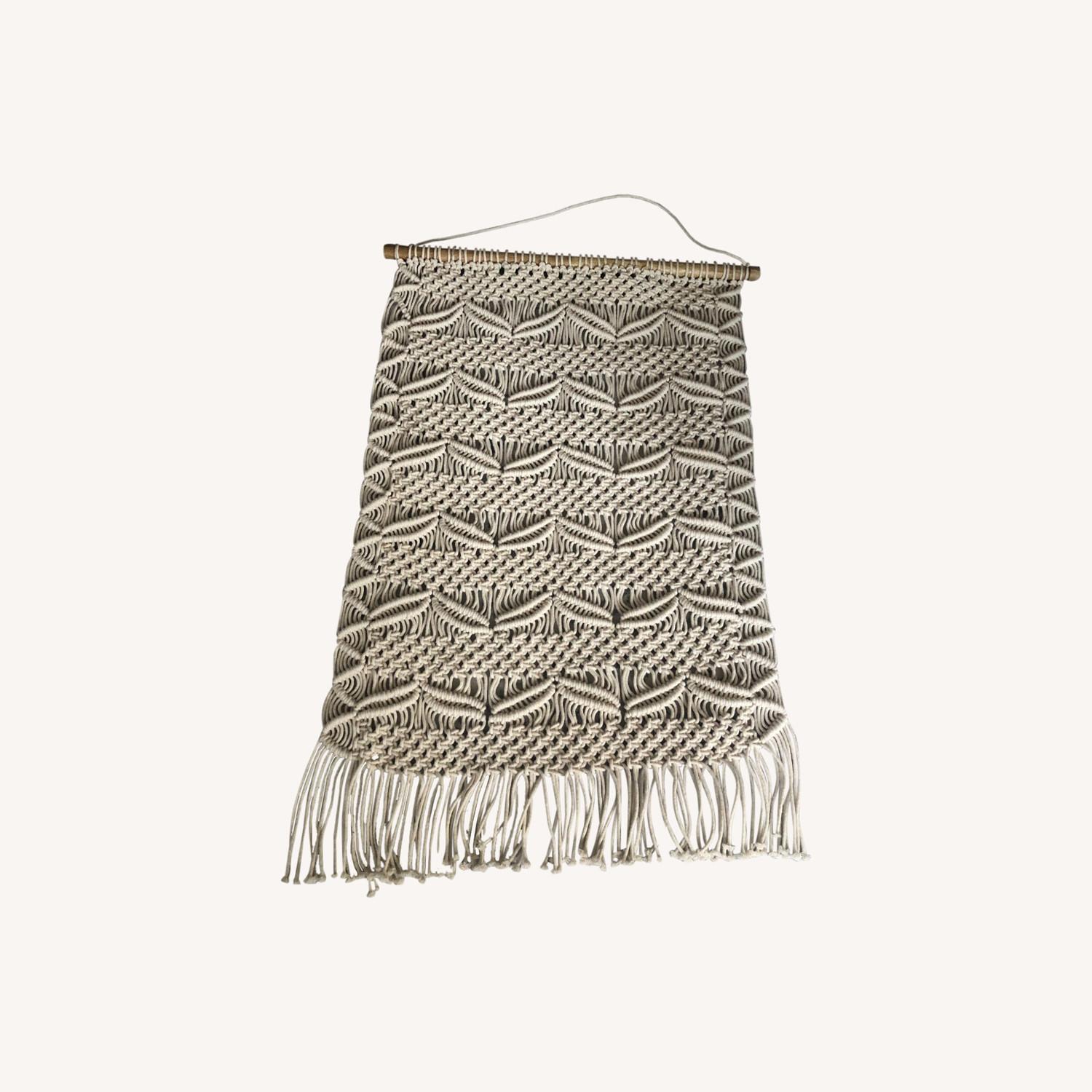 World Market Off-White Macrame Wall Hanging - image-0