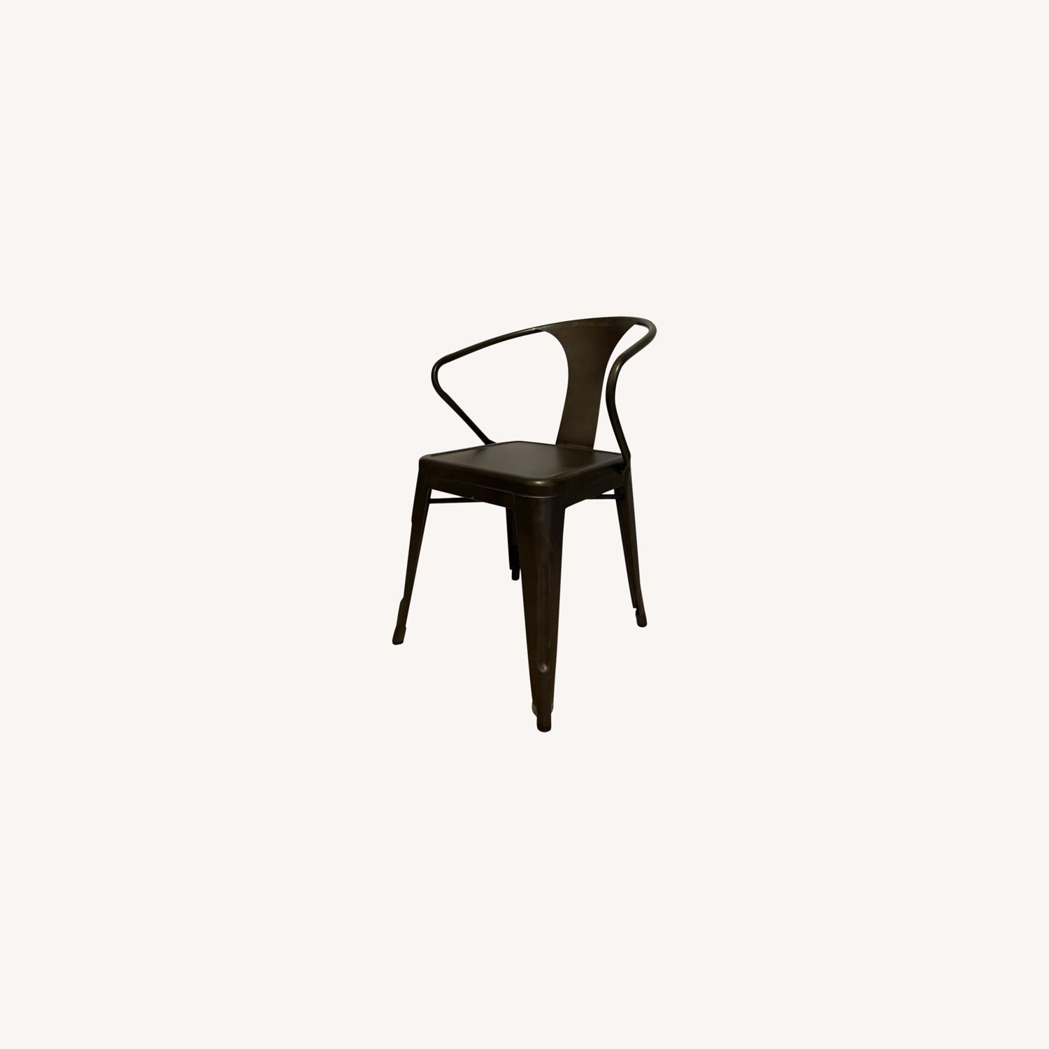World Market Stacking Metal Dining Chairs - image-0