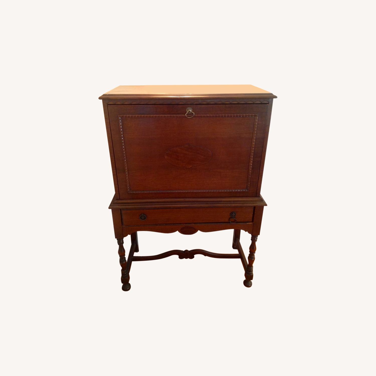 Secretary Table, Solid Cherry Wood - image-0