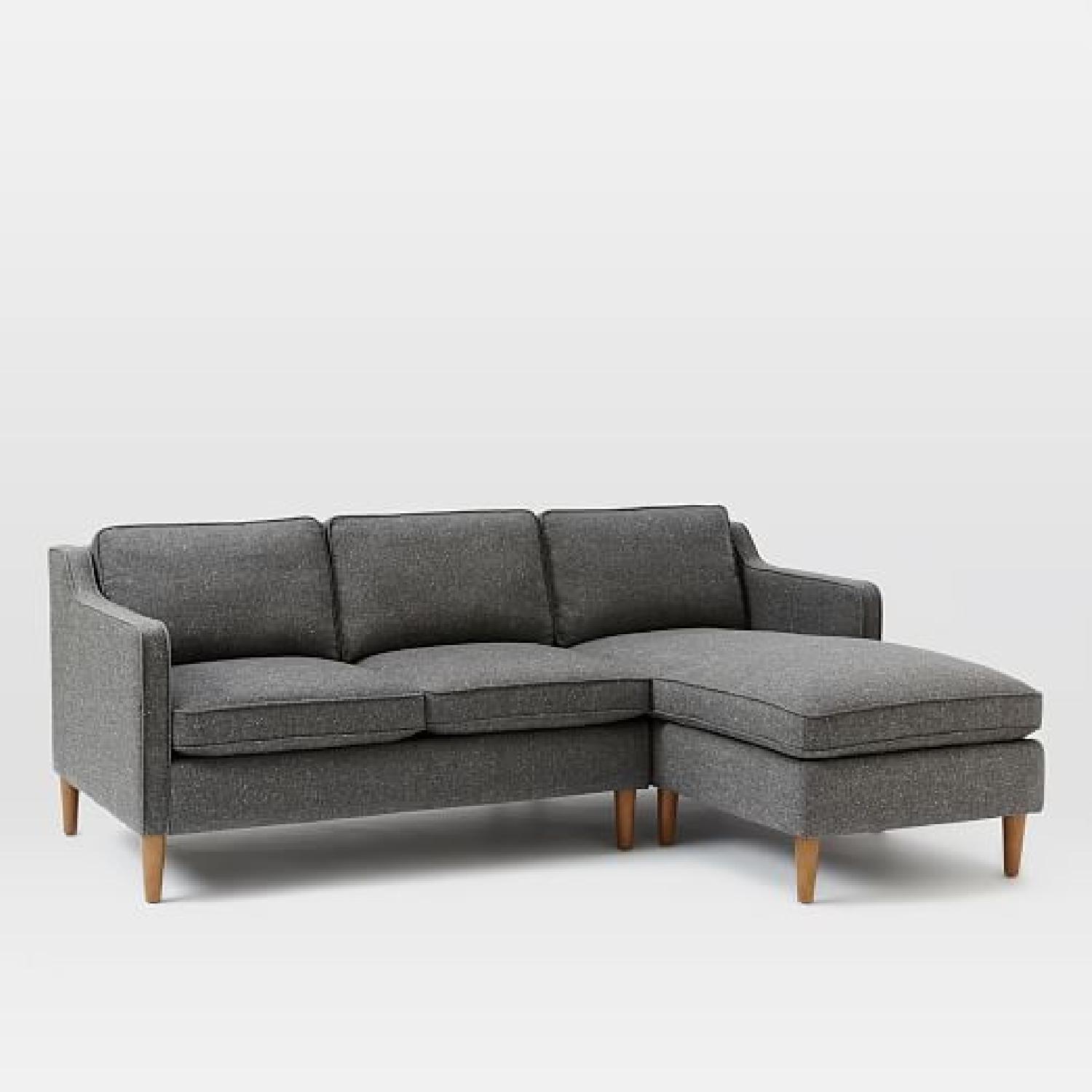 West Elm Grey Hamilton Fabric 2-Piece Sectional - image-6