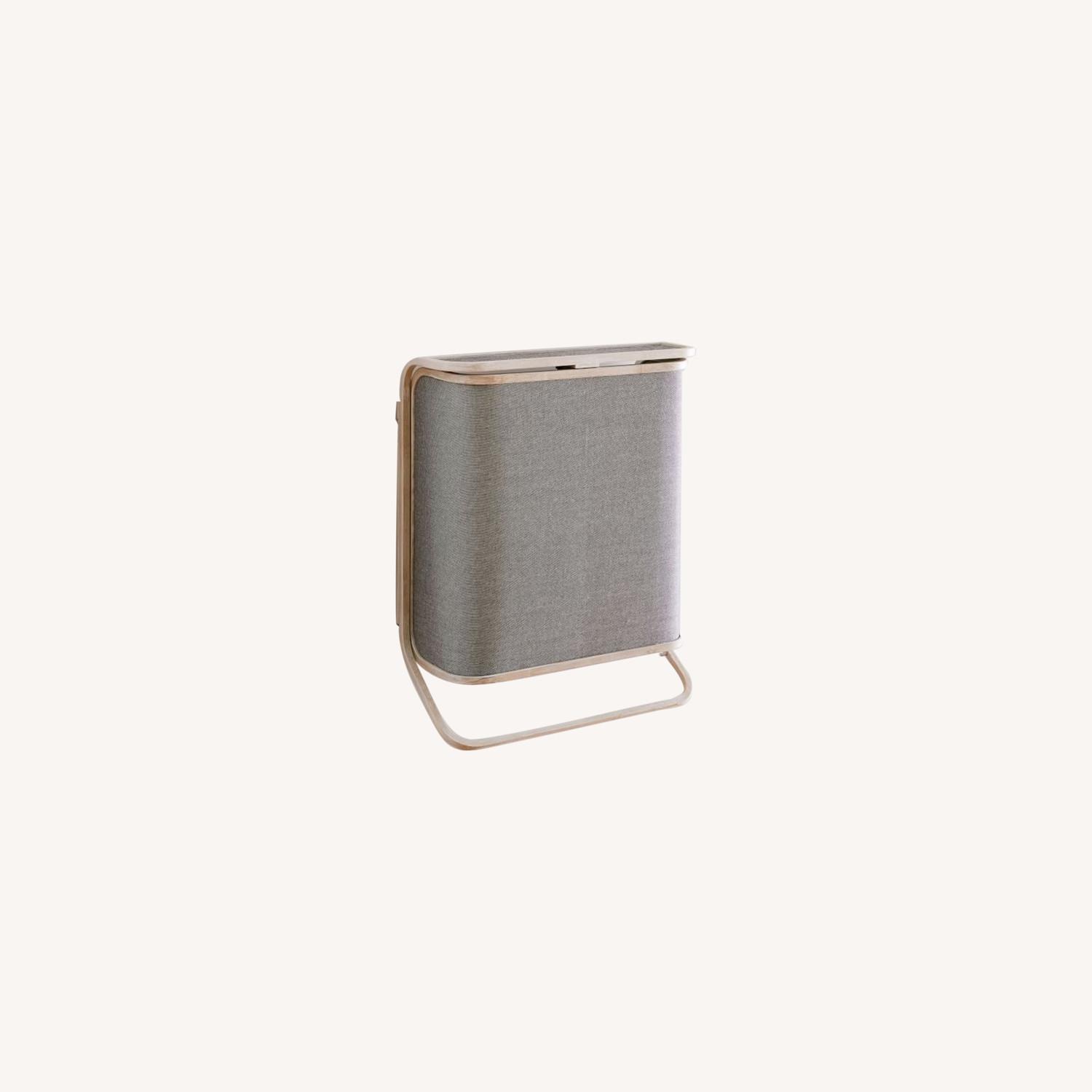 West Elm Bamboo Wall-Mounted Hamper - image-0