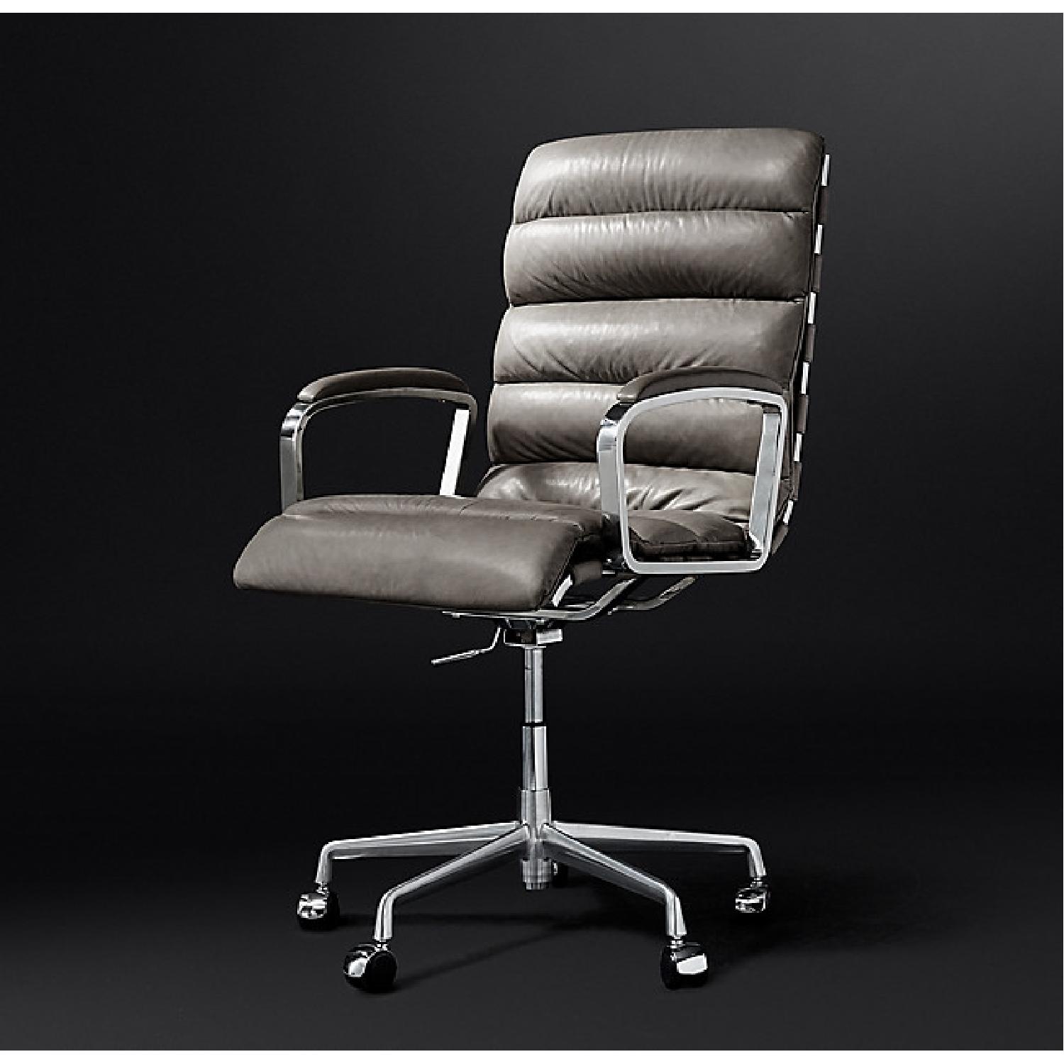 Restoration Hardware Oviedo Leather Desk Chair - image-4
