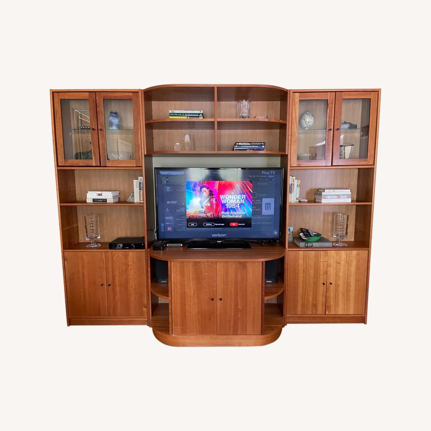 Cherry Entertainment Wall Unit - image-0