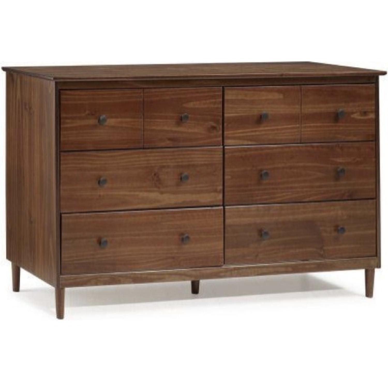 Walker Edison Midcentury Modern 6-Drawer Walnut Wood Dresser - image-6