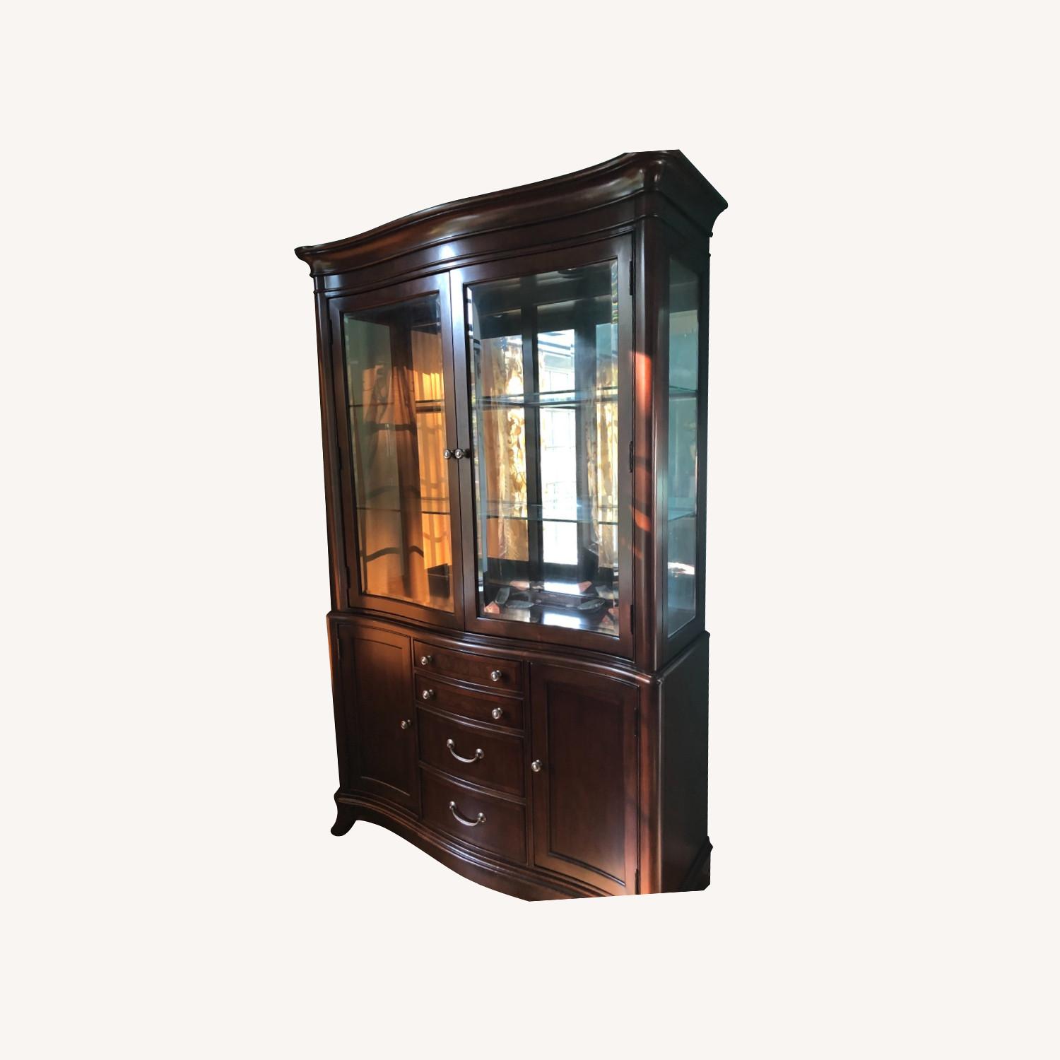 2-Pc China Cabinet w/ Lights - image-0