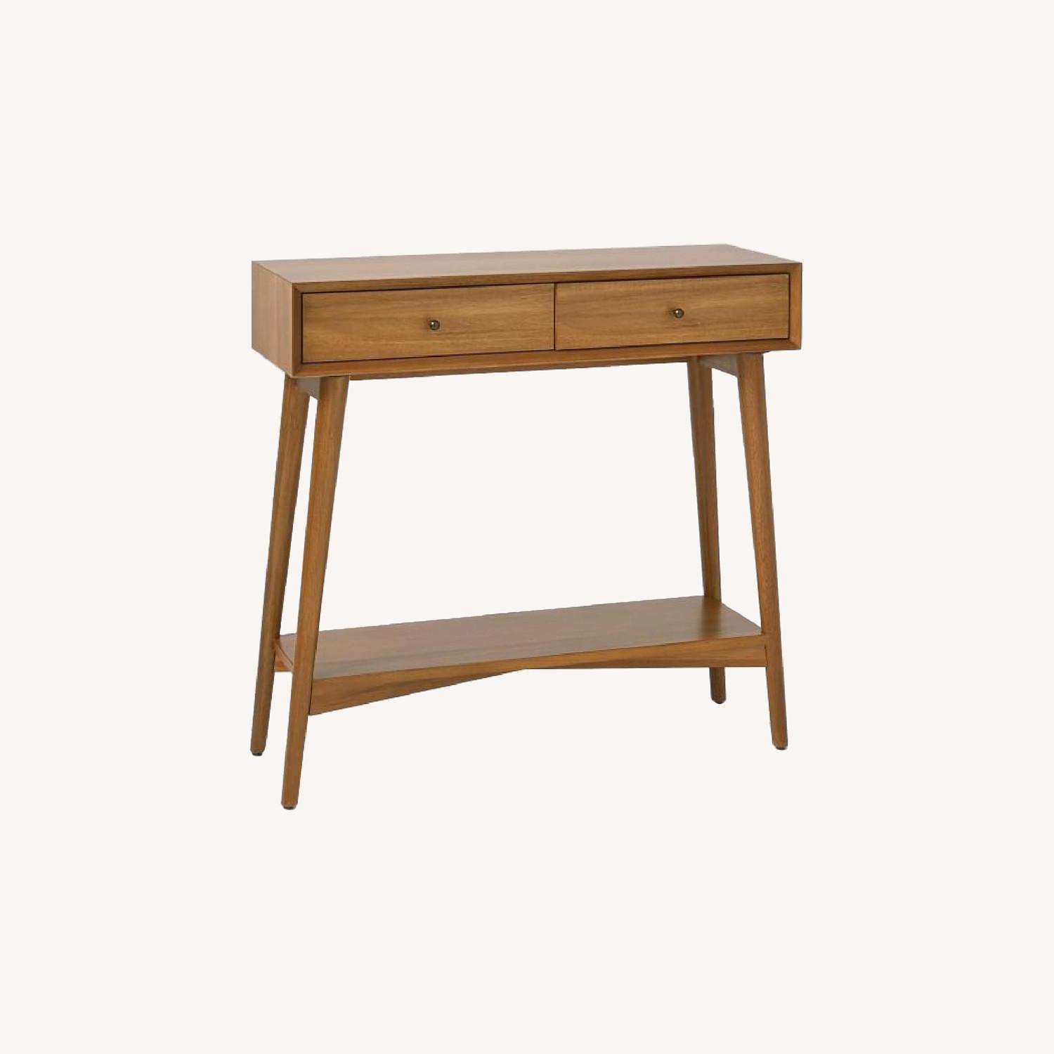 West Elm Mid-Century Console Table (Acorn) - image-0