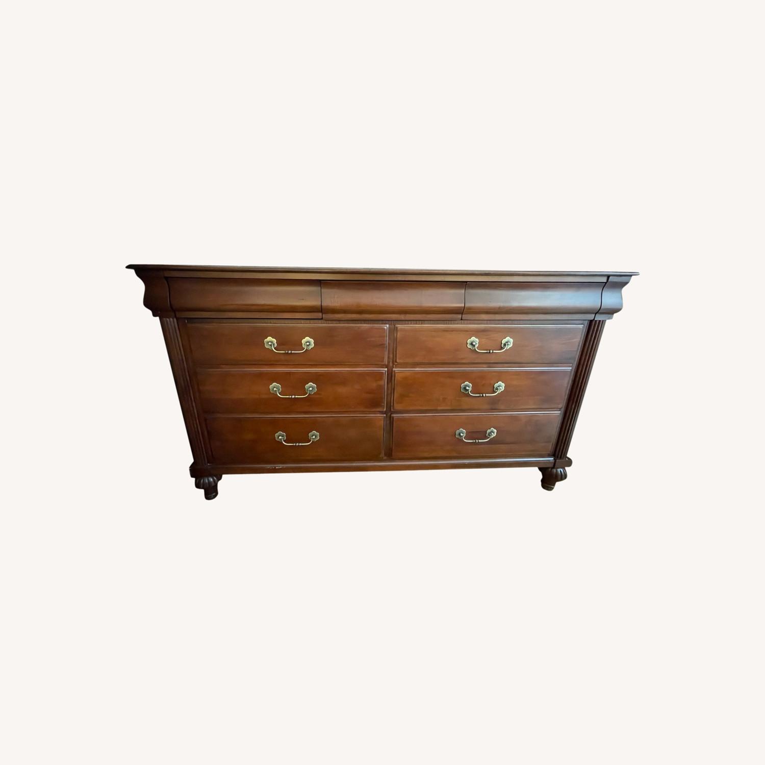 Ethan Allen Wood Dresser - British Collection - AptDeco Ethan Allen Wood Dresser - British Collection - AptDeco