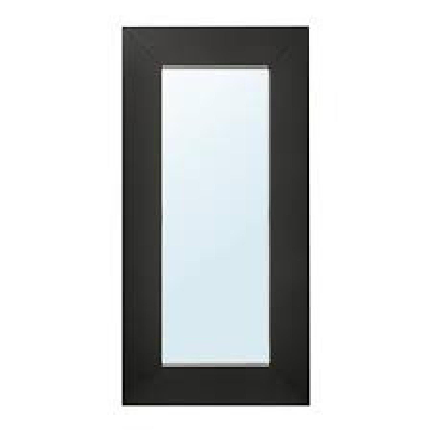 IKEA Mongstad Floor Mirror in Black Stained Wood AptDeco