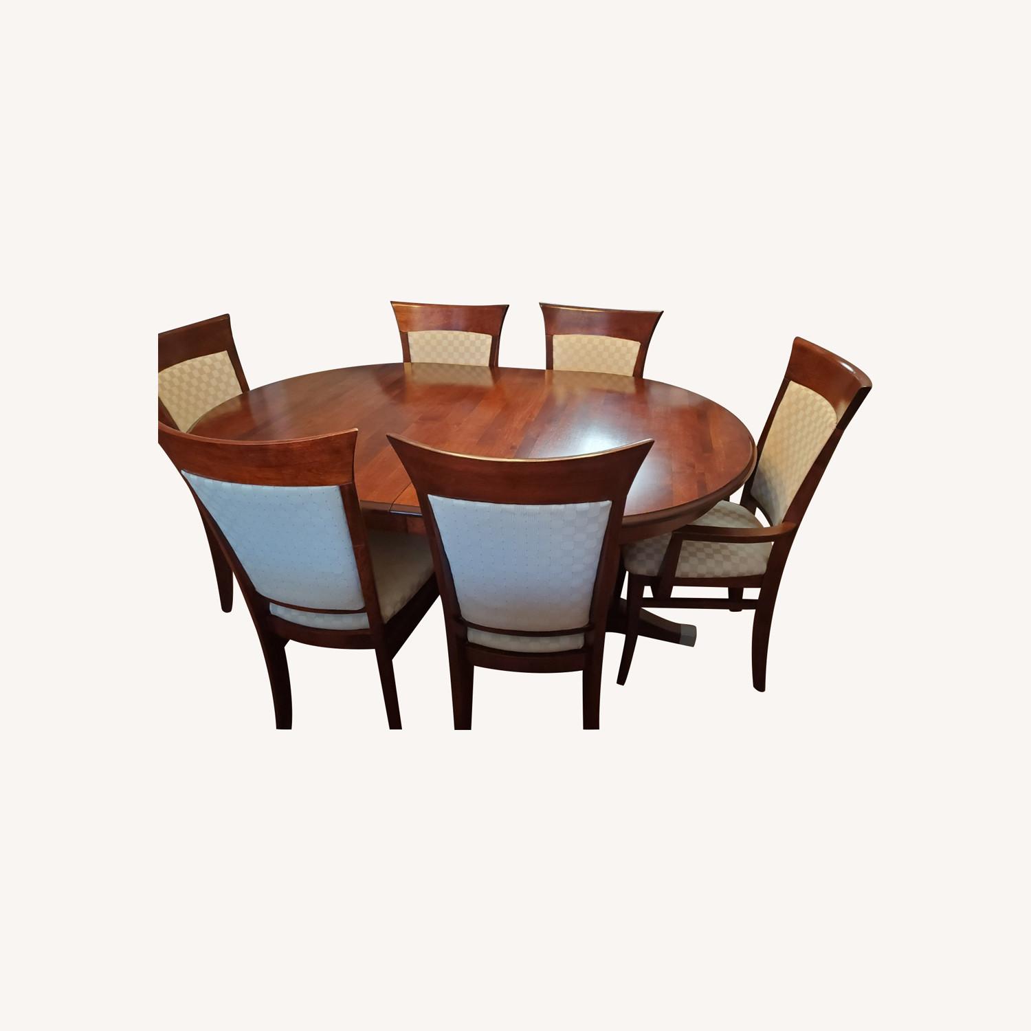 Solid Cherry Wood Dining Table Set - image-0