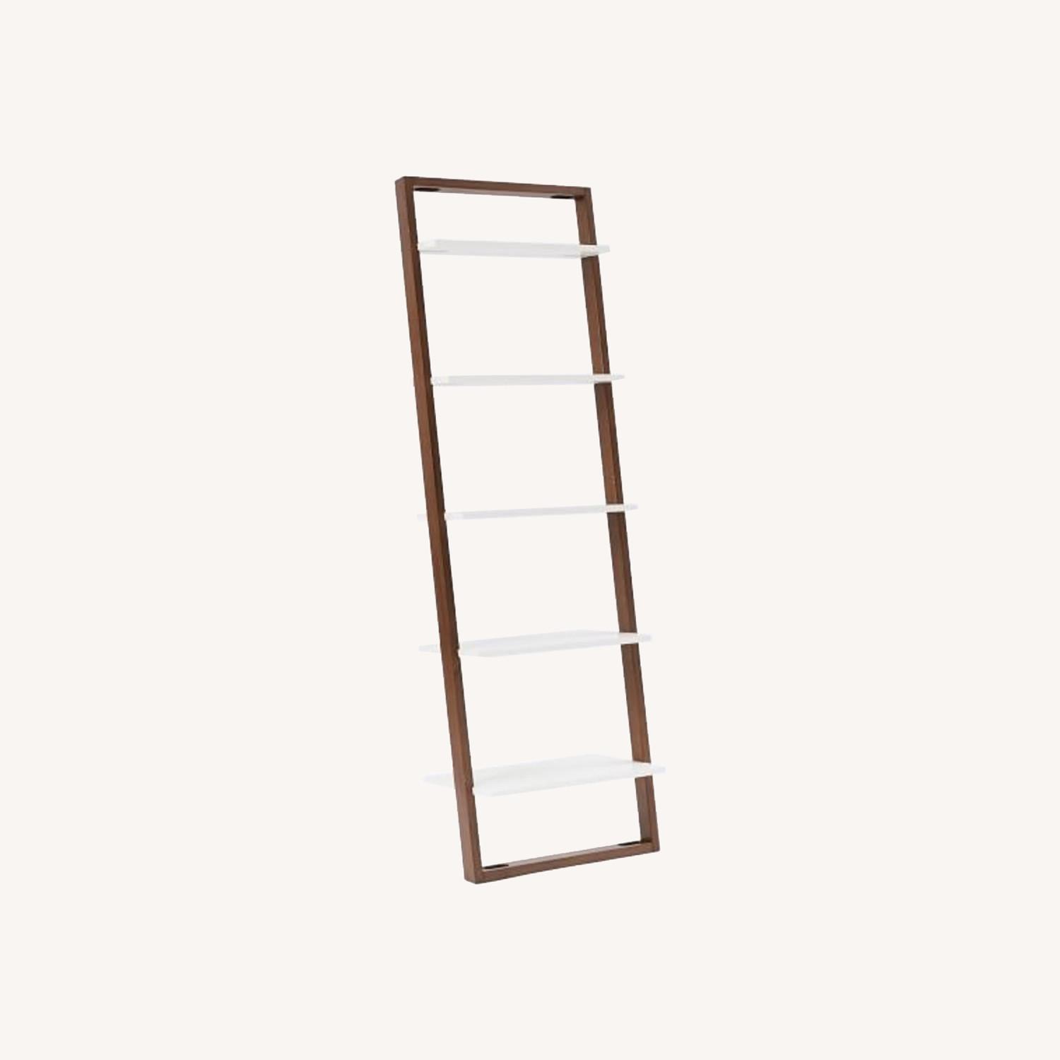 West Elm Ladder Shelf Desk in White - image-5