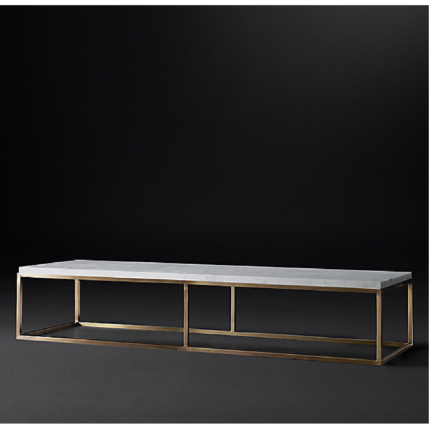 Restoration Hardware Carrara Marble Coffee Table - image-0