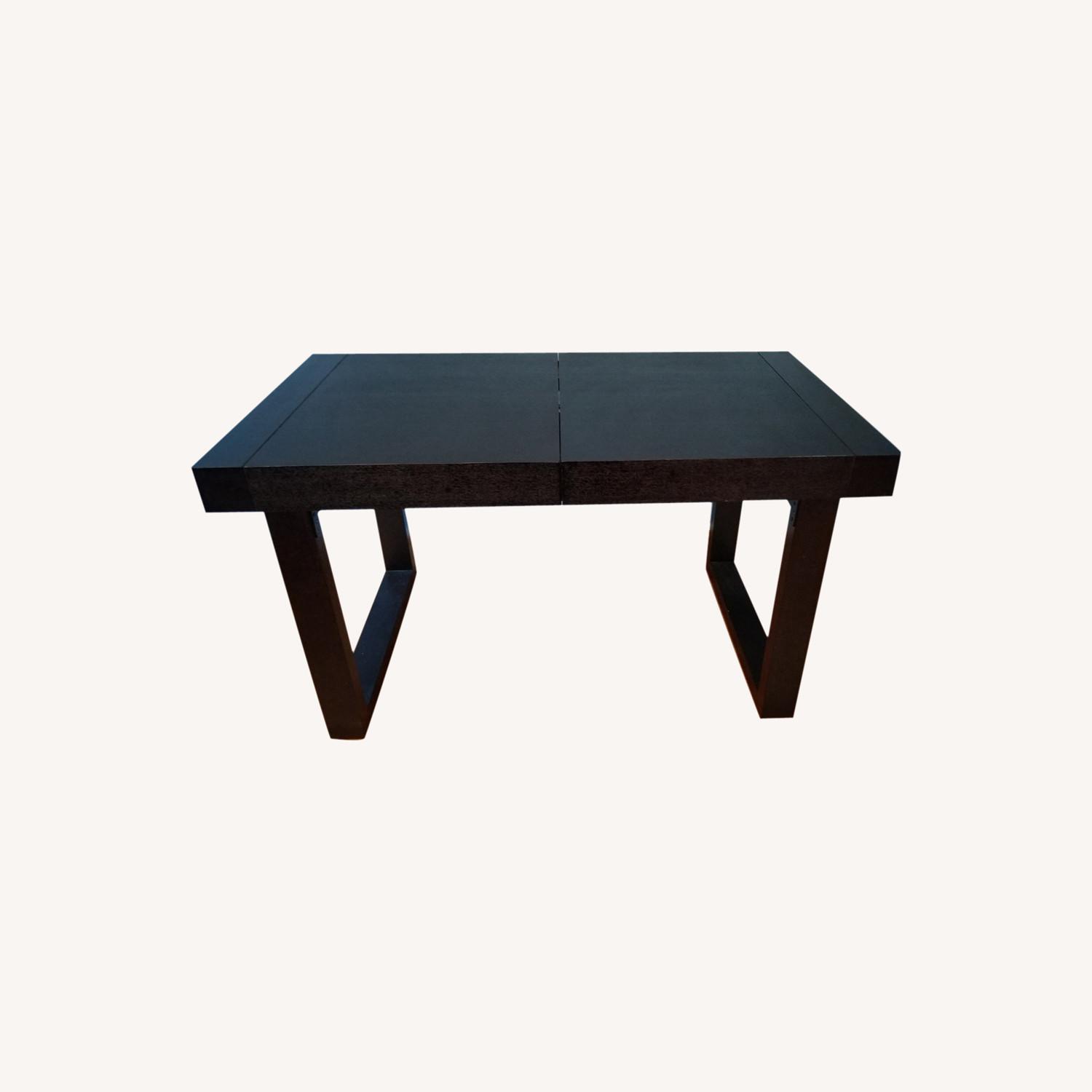 Black Wood Expandable Dining Table Seats 8 AptDeco