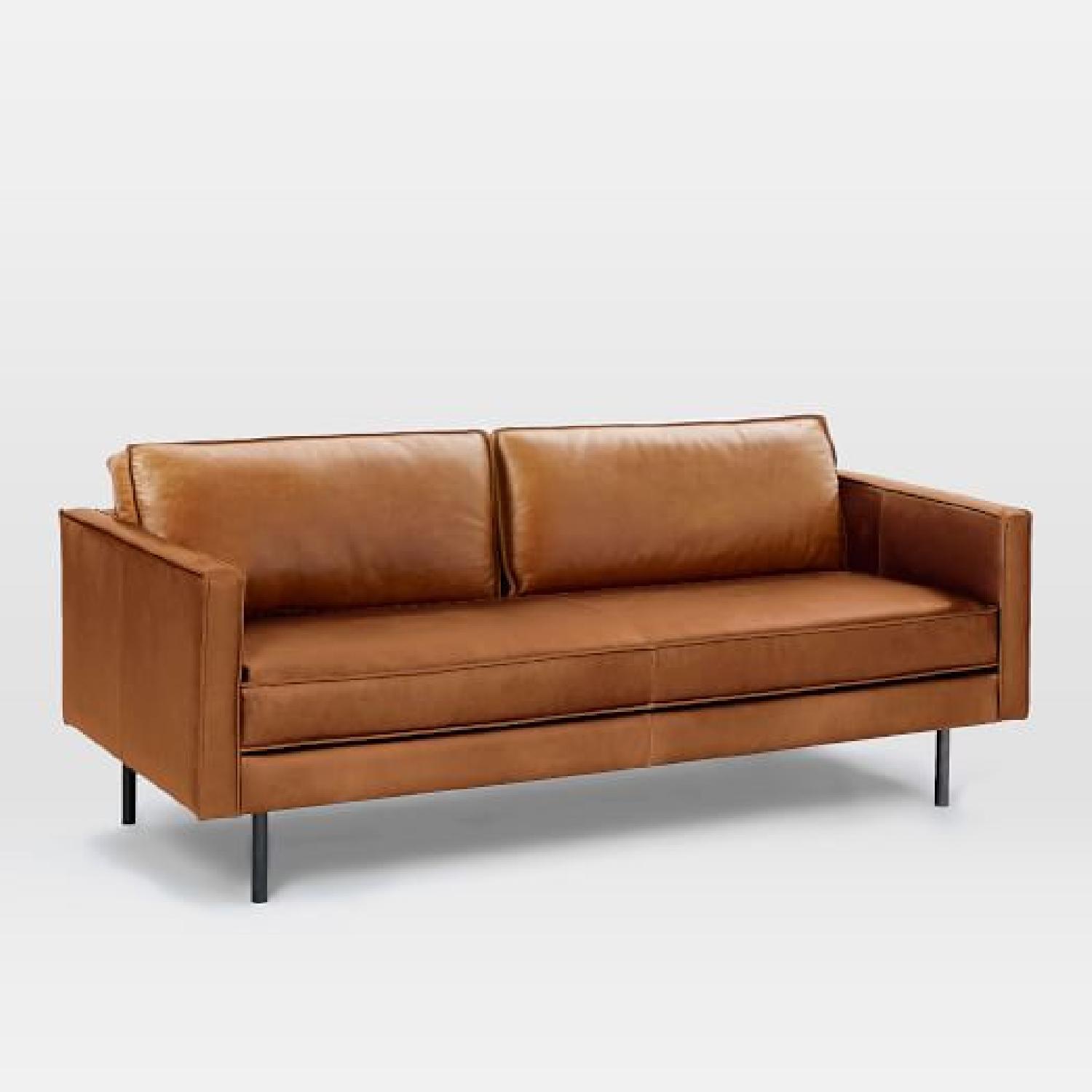West Elm Axel Leather Sofa in the Color Saddle - image-5