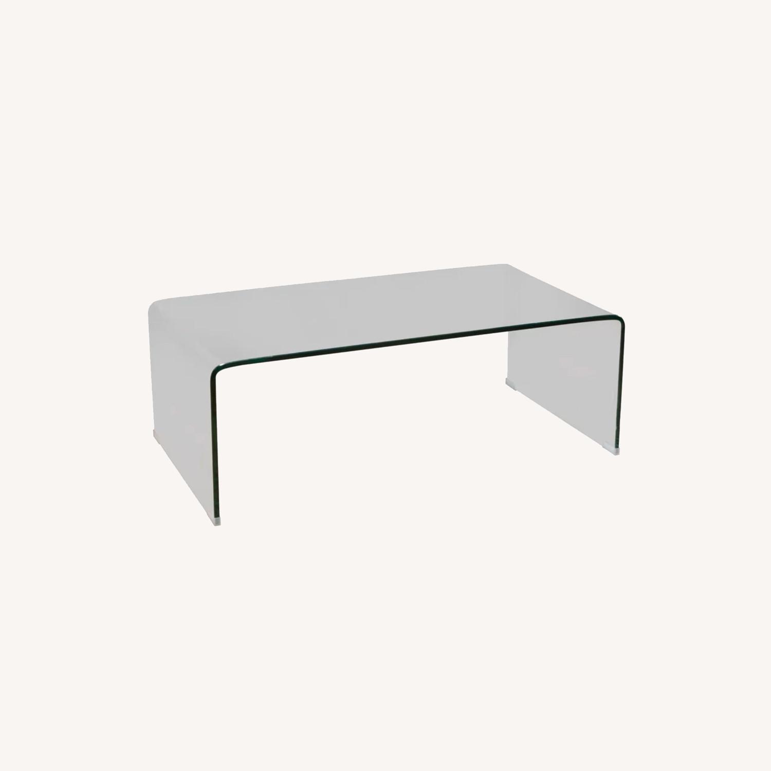 Wade Logan Modern Arviso Sled Coffee Table - Glass - image-0