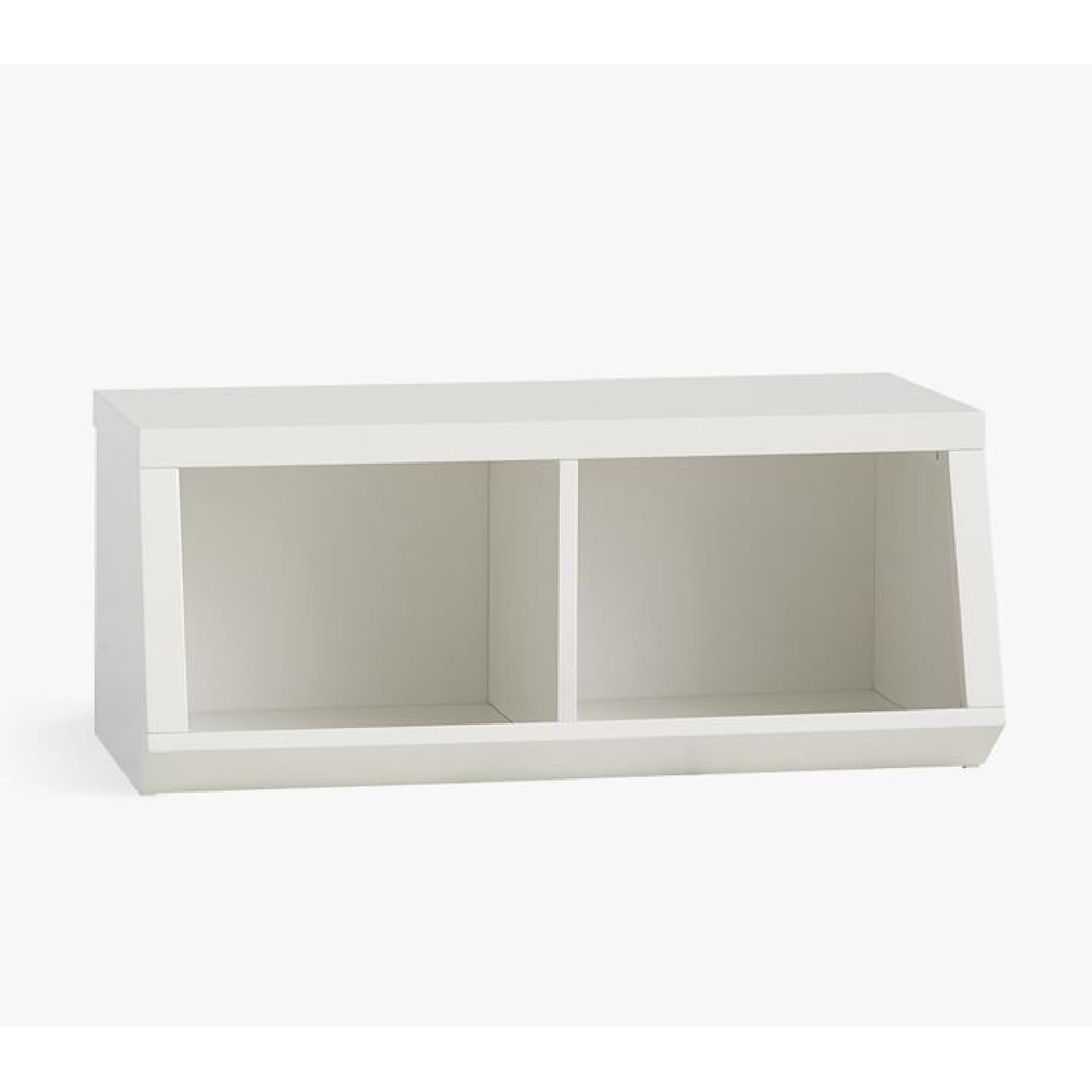 Pottery Barn White Cubbies - image-4