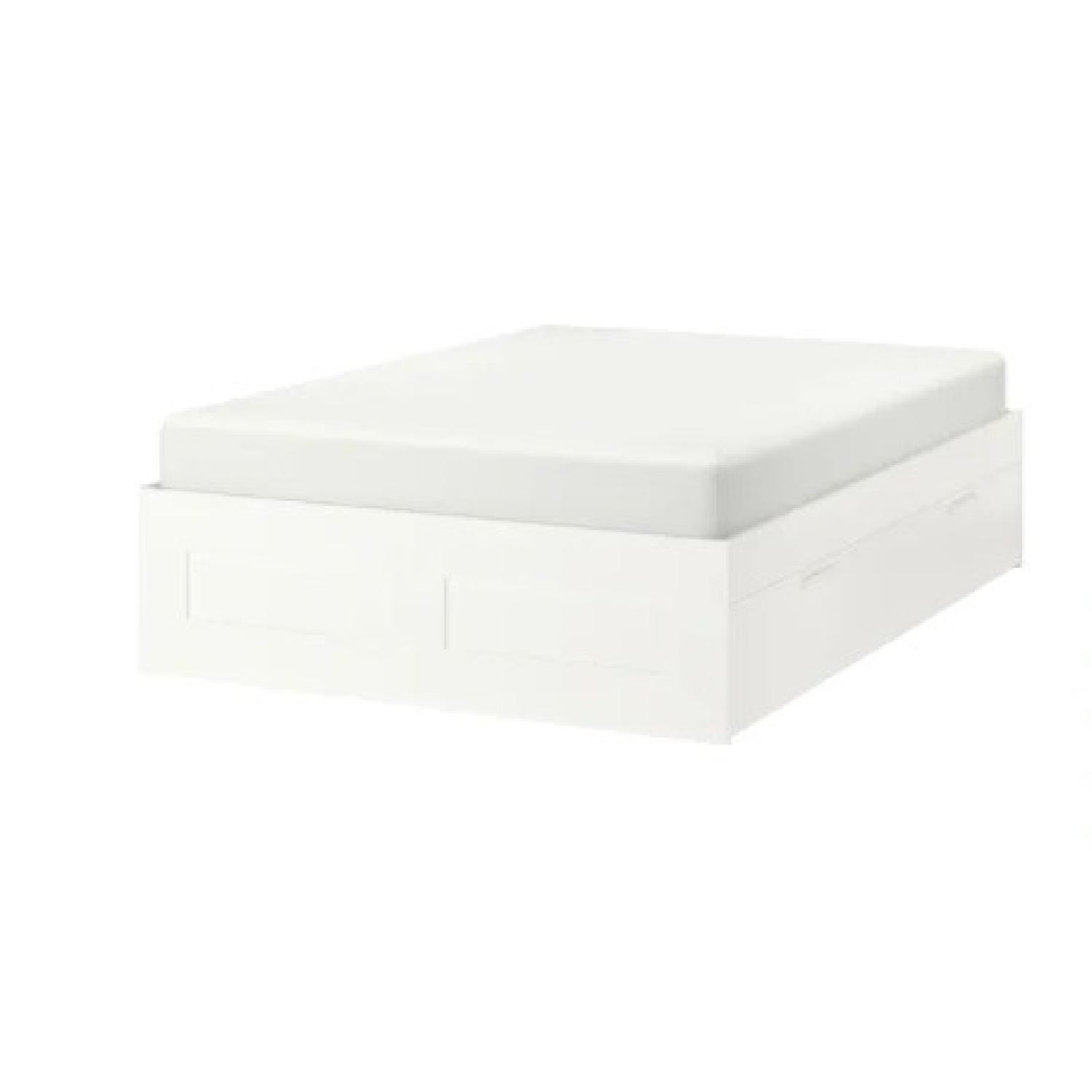 IKEA BRIMNES Bed with Storage Queen Size - image-4