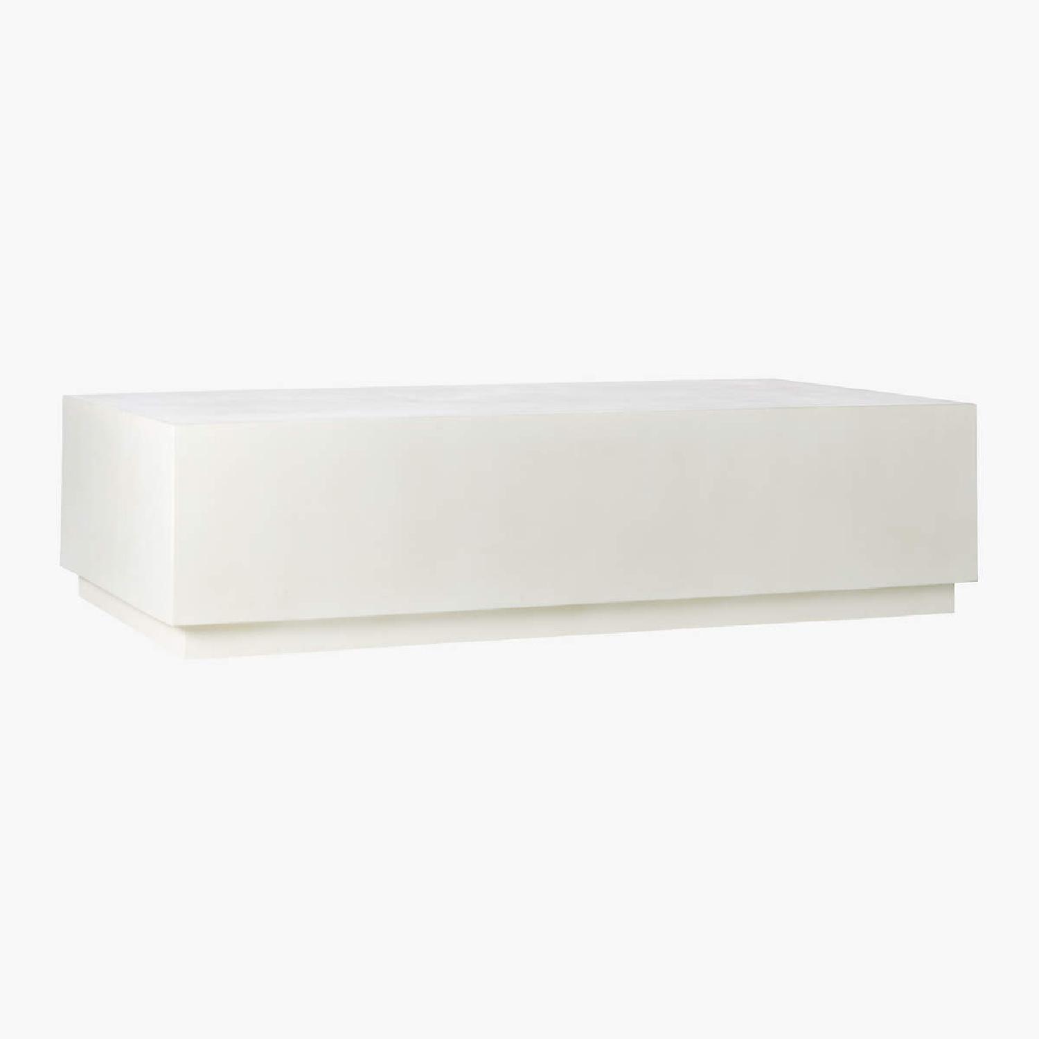 CB2 Matter White Cement Coffee Table - image-4