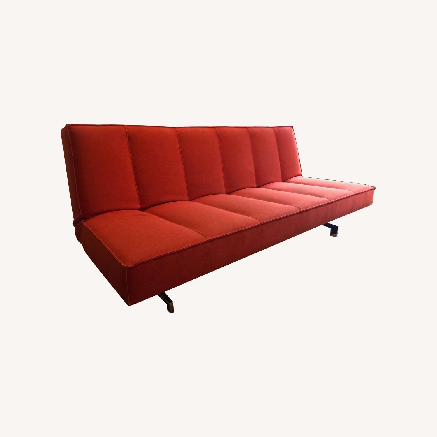 CB2 Flex Sleeper Sofa in Orange AptDeco
