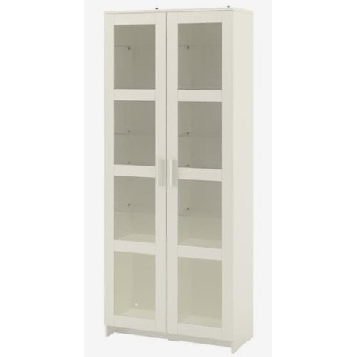 IKEA BRIMNES Shelf with Glass Doors AptDeco