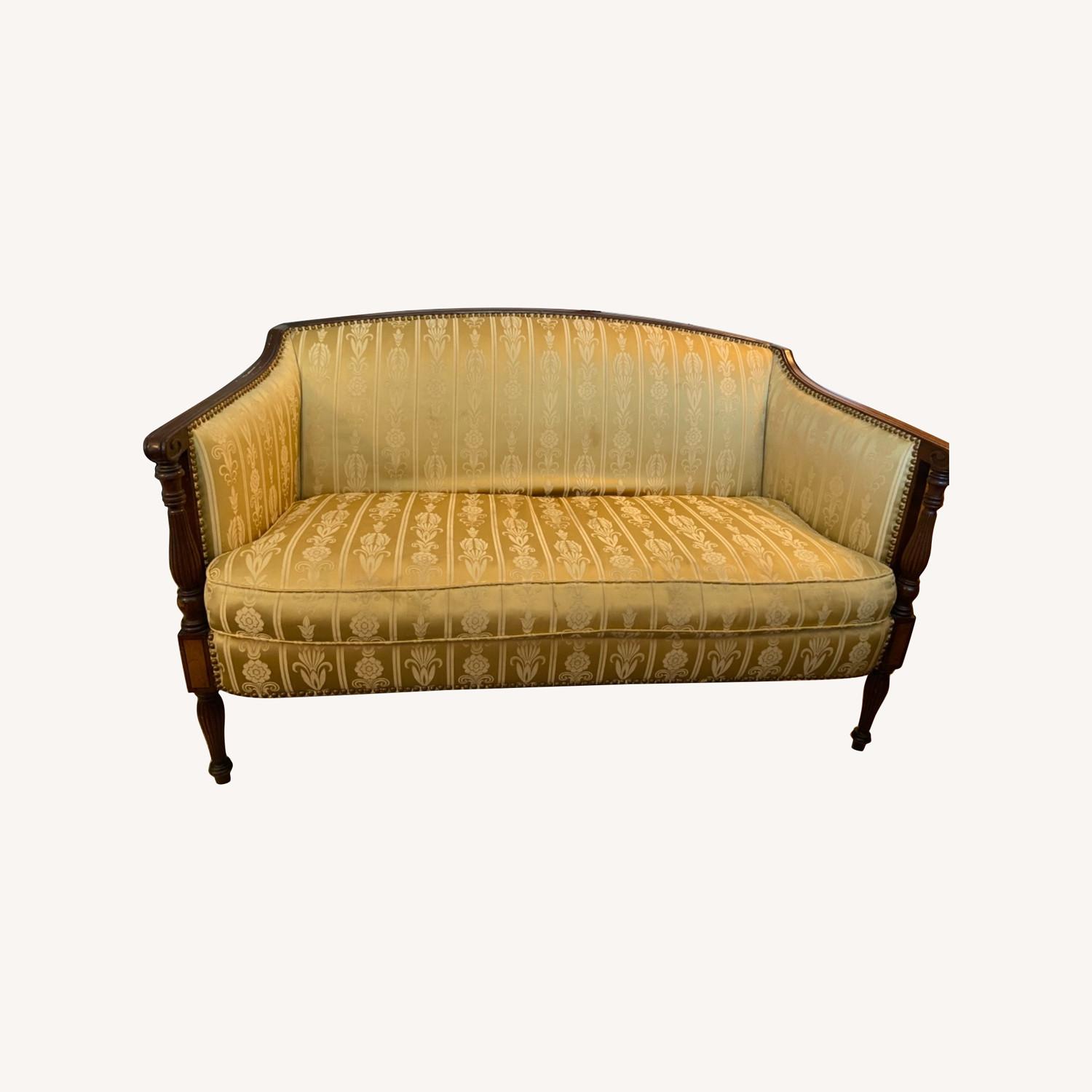 Vintage Yellow Loveseat - image-0