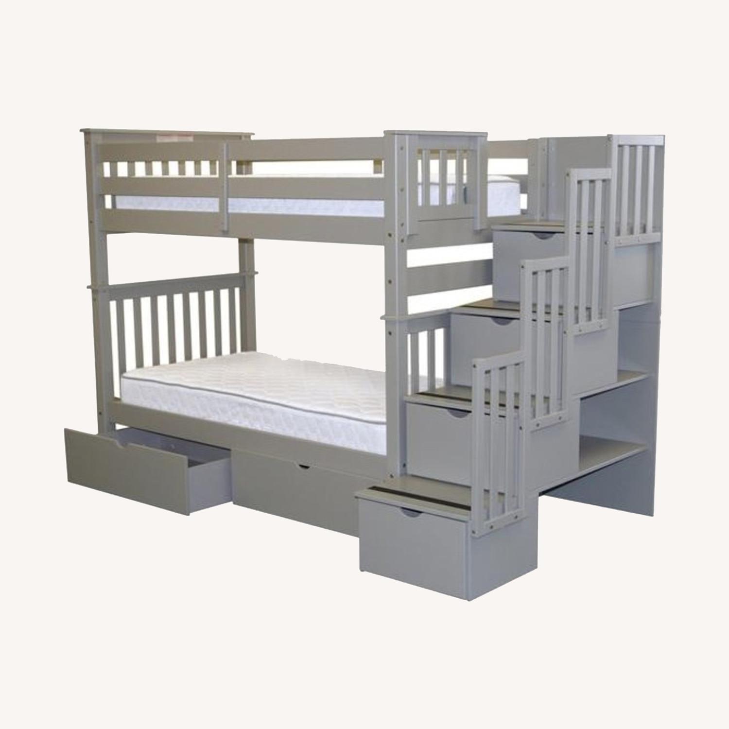 Twin Tall Bunk Bed w/Storage - image-0