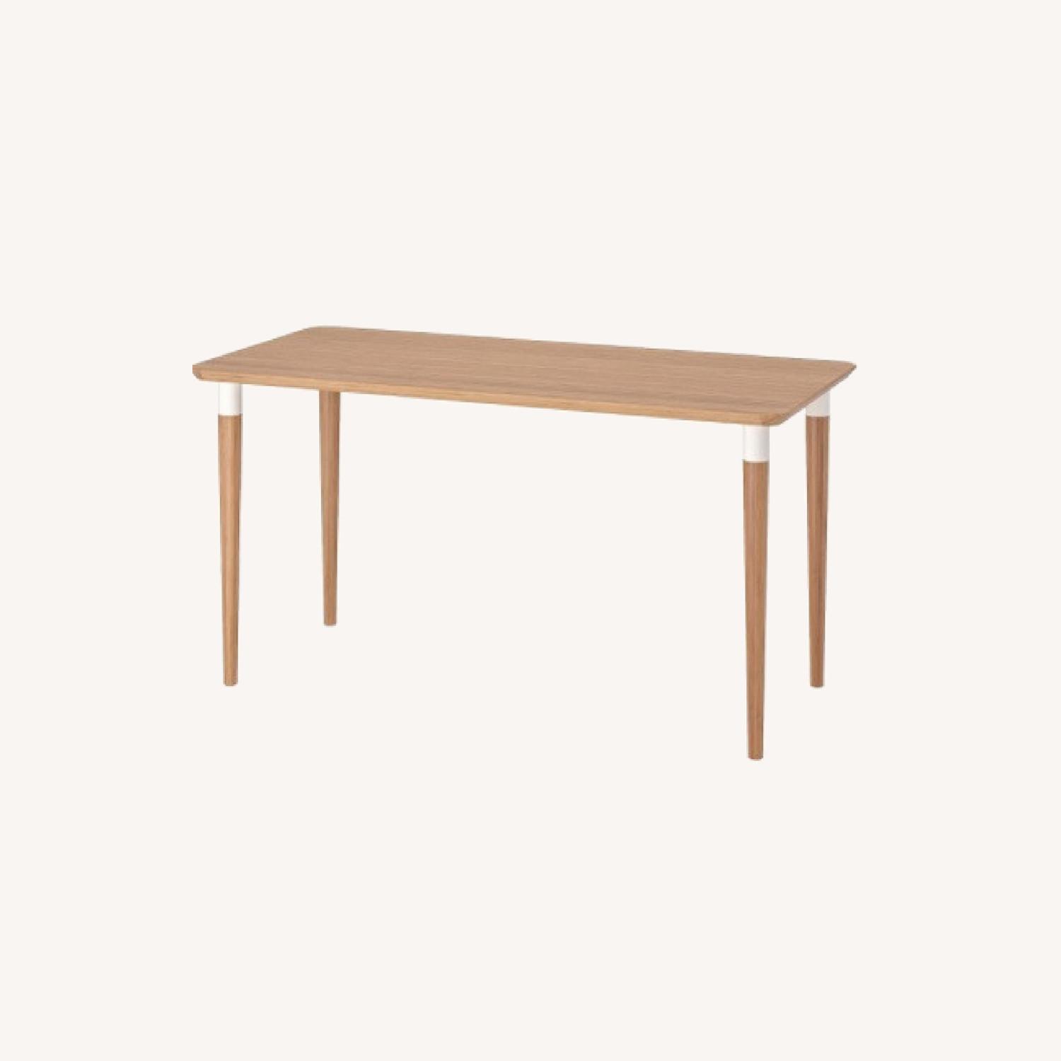 IKEA HILVER BAMBOO Tabletop + 4 Cone-shaped bamboo legs - image-0