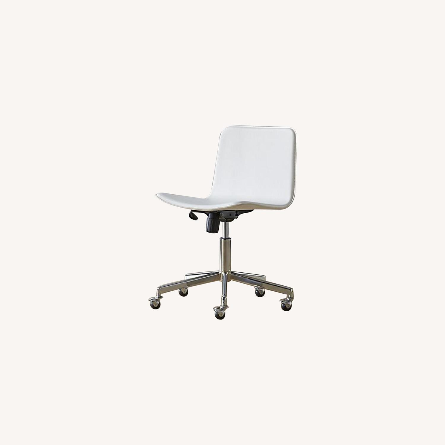 CB2 White Form Office Chair AptDeco